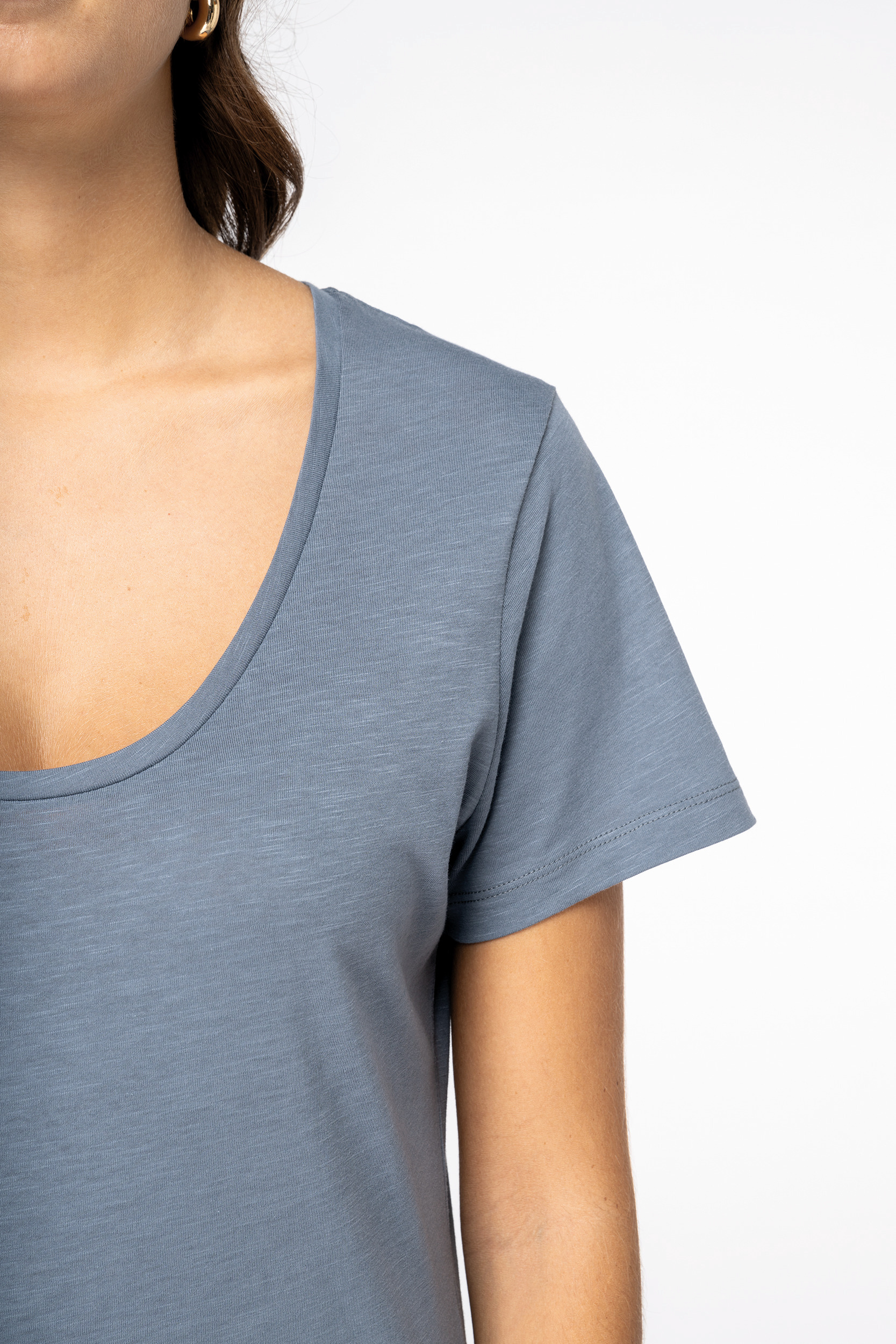 Miniature 5 pour T-shirt écoresponsable slub femme