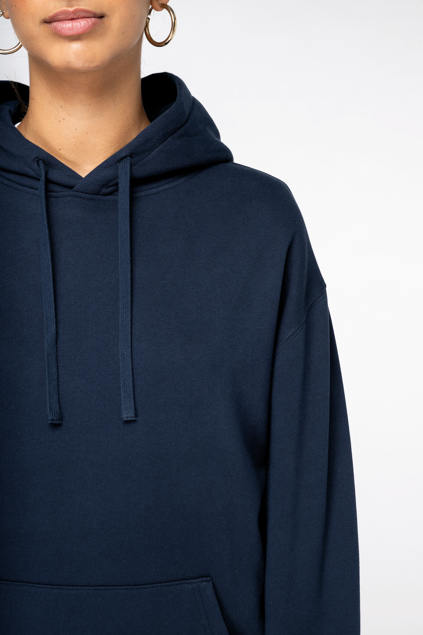 Miniature 6 pour Sweat-shirt écoresponsable à capuche à épaules tombantes molleton gratté unisexe