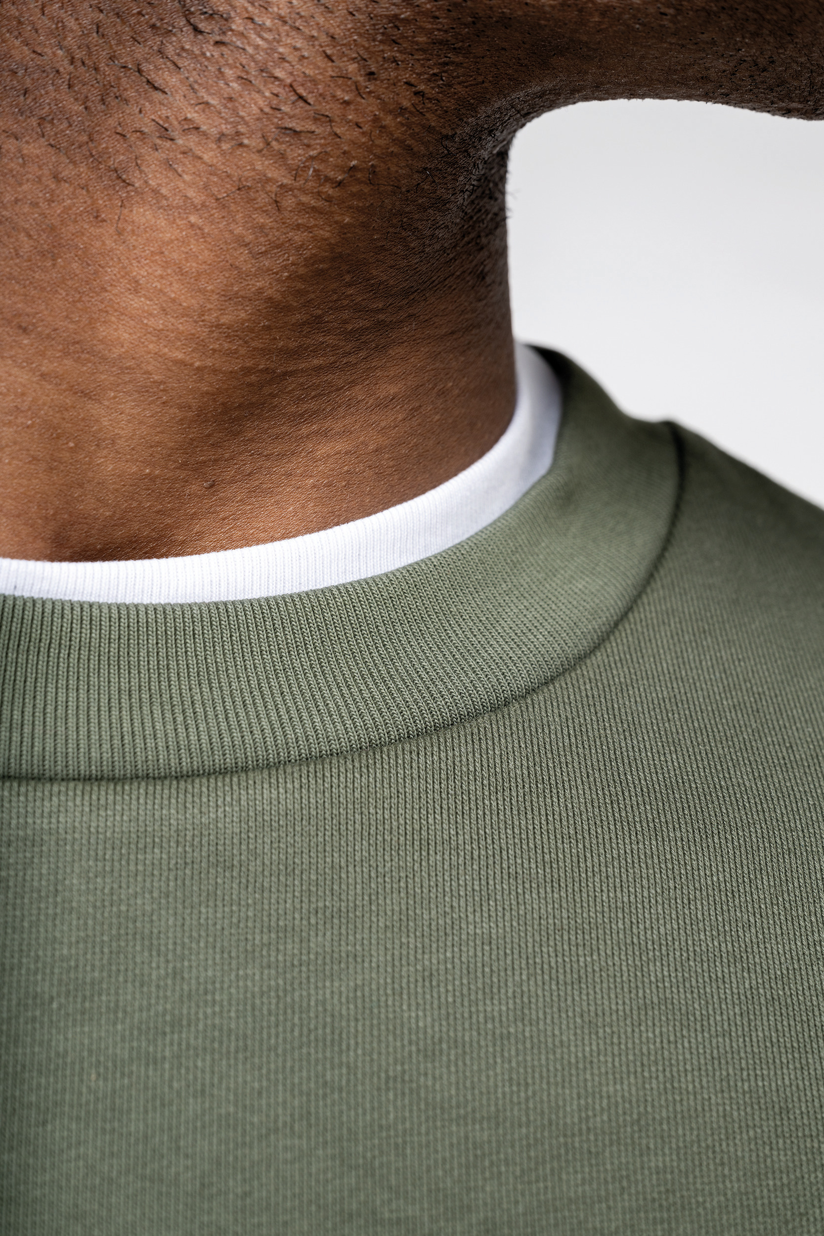 Miniature 8 pour Sweat-shirt écoresponsable à col rond à épaules tombantes molleton gratté unisexe