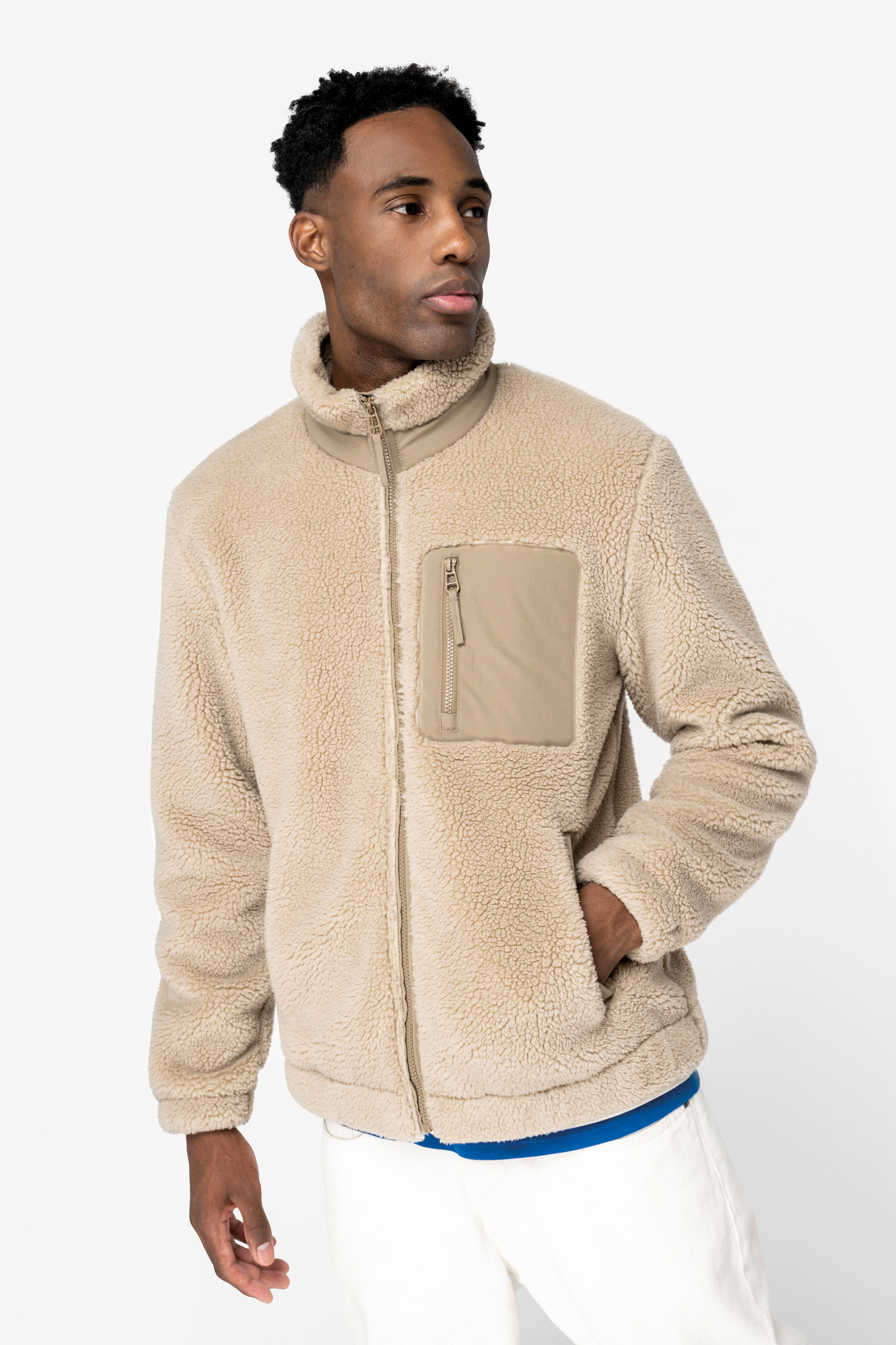 Miniature 3 pour Veste écoresponsable en sherpa unisexe