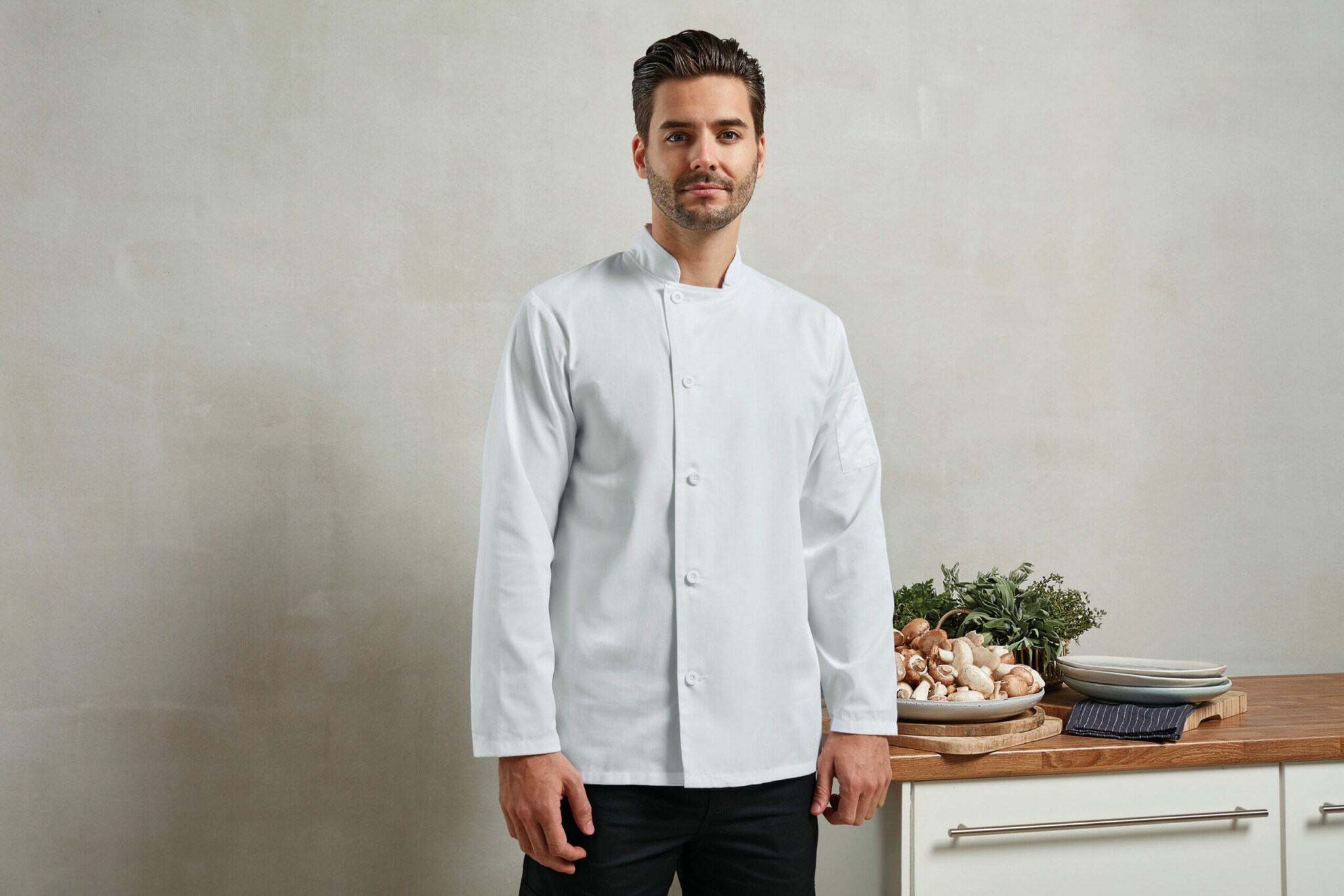 Miniature 1 pour Veste chef cuisinier manches longues "Essential"