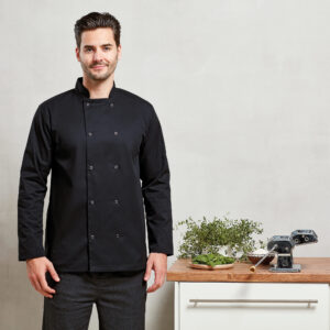 Visuel Veste de cuisine manches longues à boutons pression