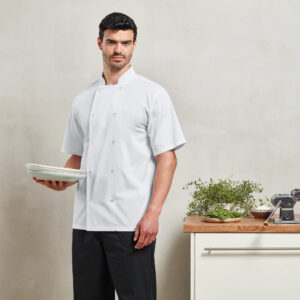 Visuel Veste de cuisine manches courtes à boutons pression