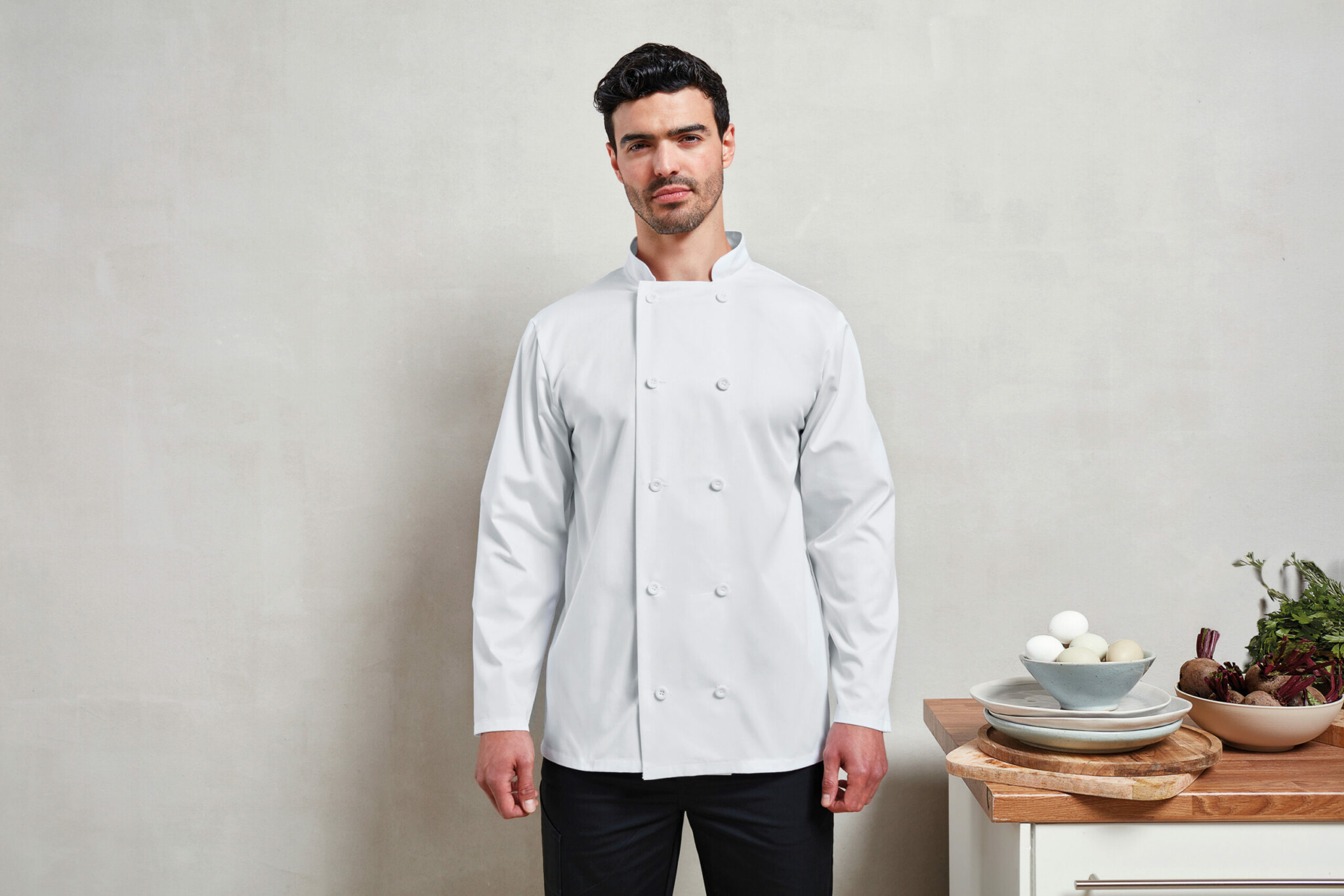 Miniature 1 pour Veste de cuisine manches longues