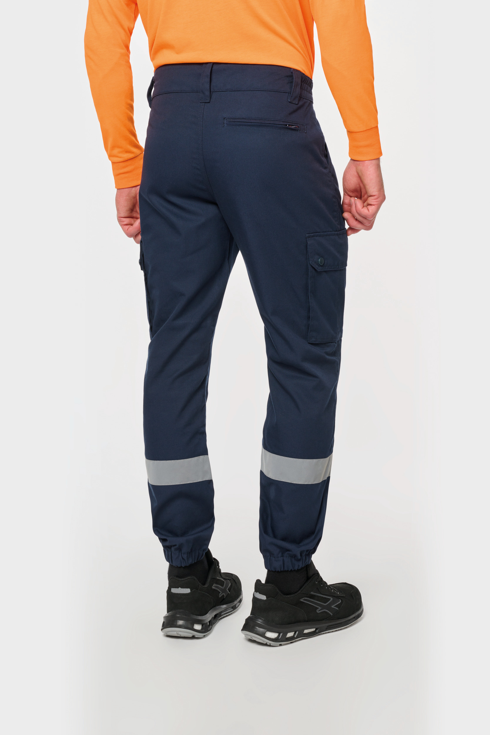 Miniature 2 pour Pantalon cargo unisexe avec bas élastiqué et bande réfléchissante