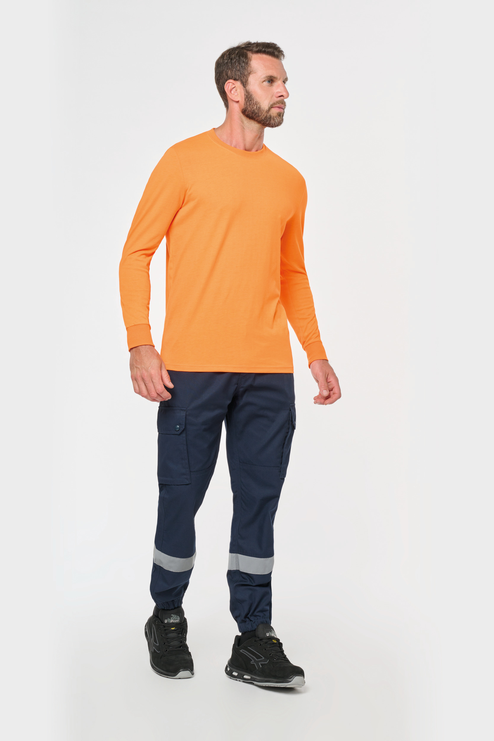 Miniature 5 pour Pantalon cargo unisexe avec bas élastiqué et bande réfléchissante