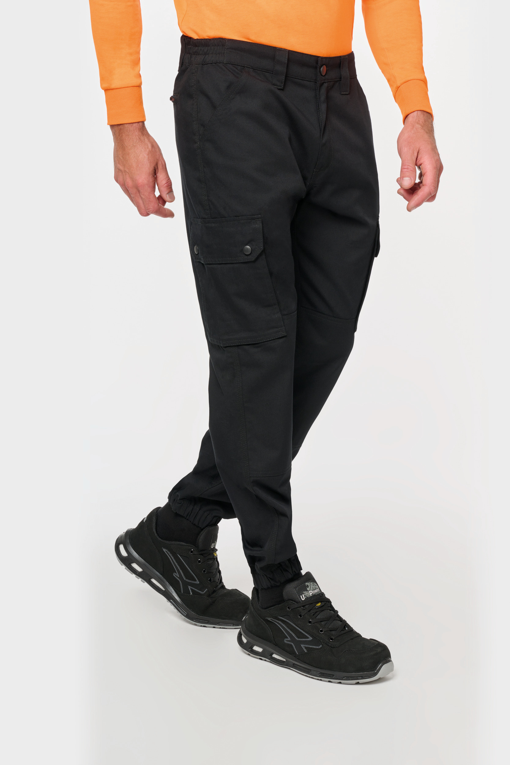 Miniature 1 pour Pantalon cargo unisexe avec bas élastiqué