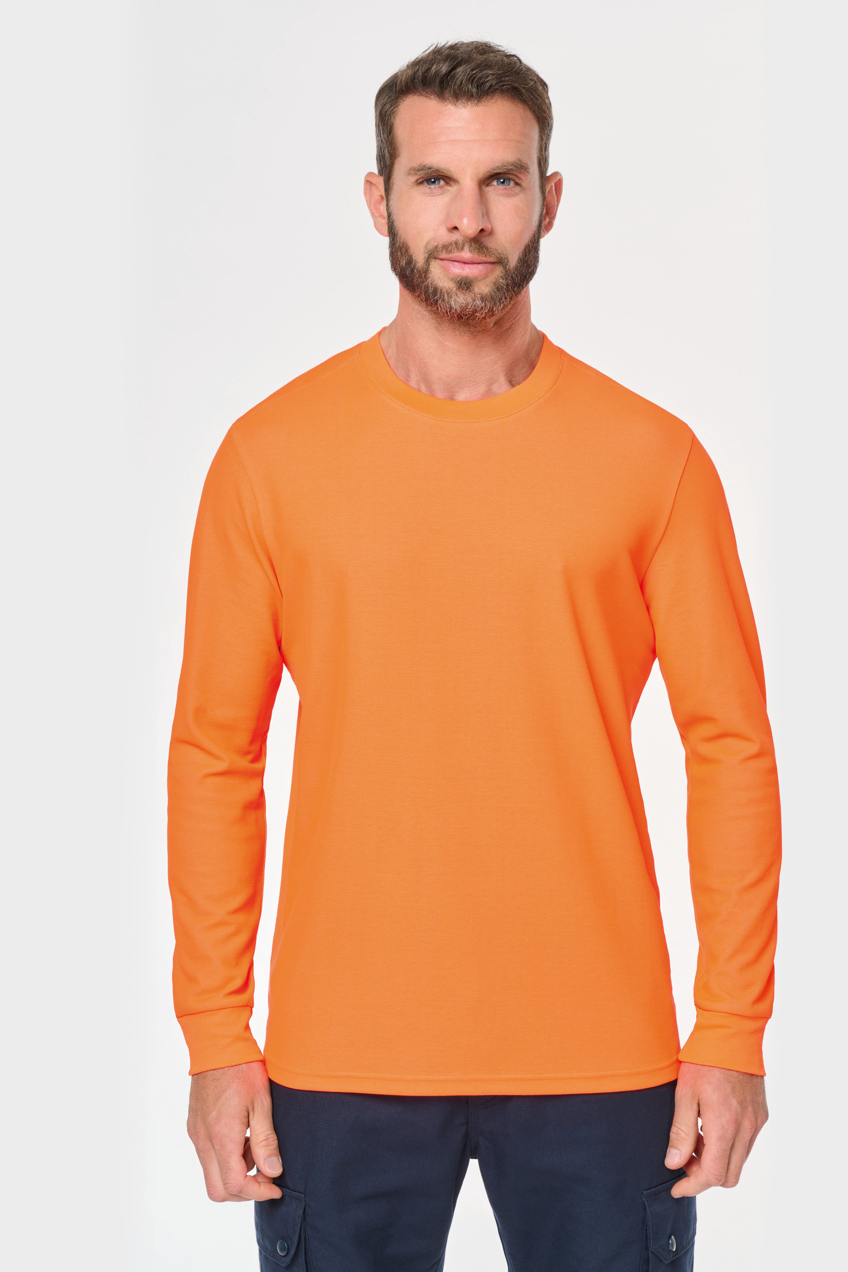 Miniature 1 pour T-shirt unisexe écoresponsable manches longues coton/polyester