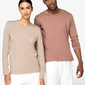Visuel T-shirt écoresponsable délavé manches longues unisexe
