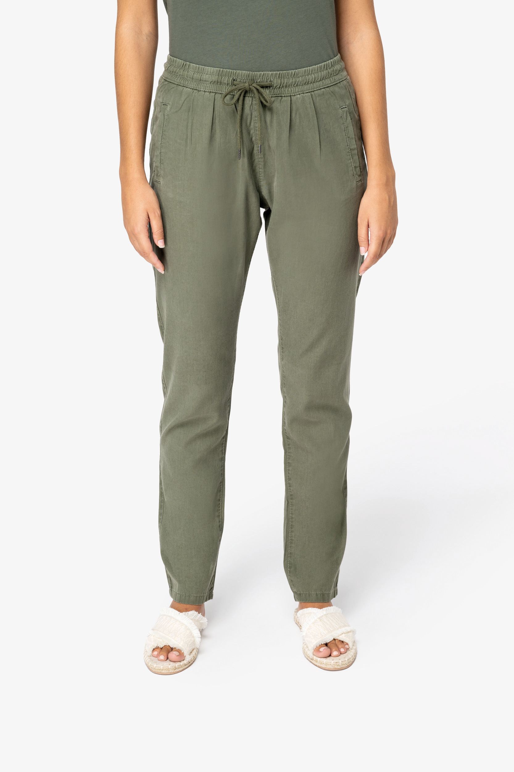 Miniature 1 pour Pantalon écoresponsable délavé en lyocell femme