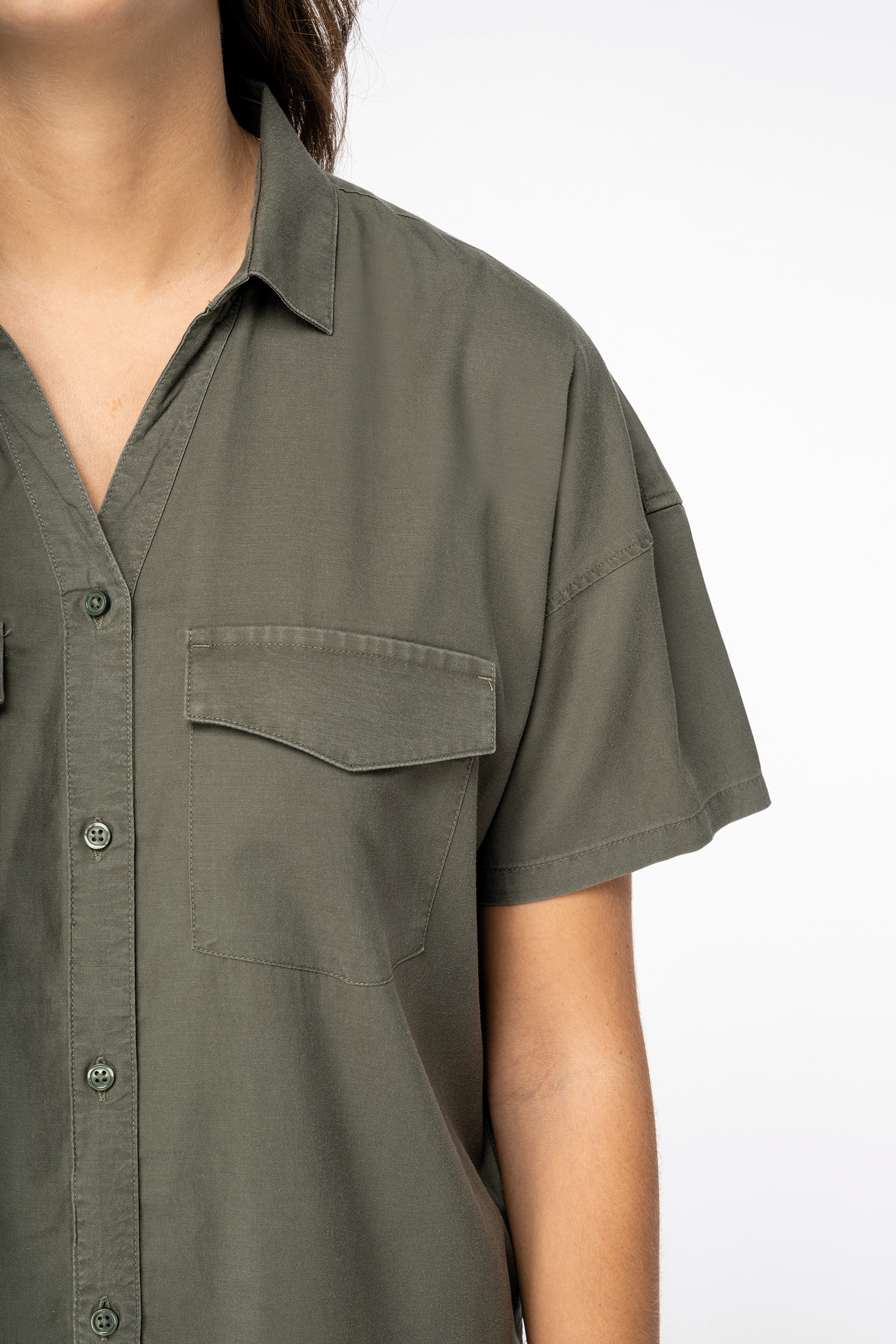 Miniature 4 pour Chemise écoresponsable oversize en lyocell femme