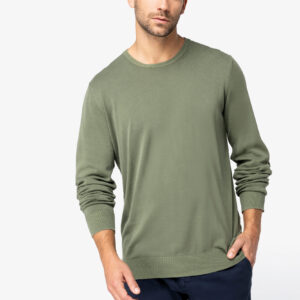 Visuel Pull écoresponsable délavé à col rond homme