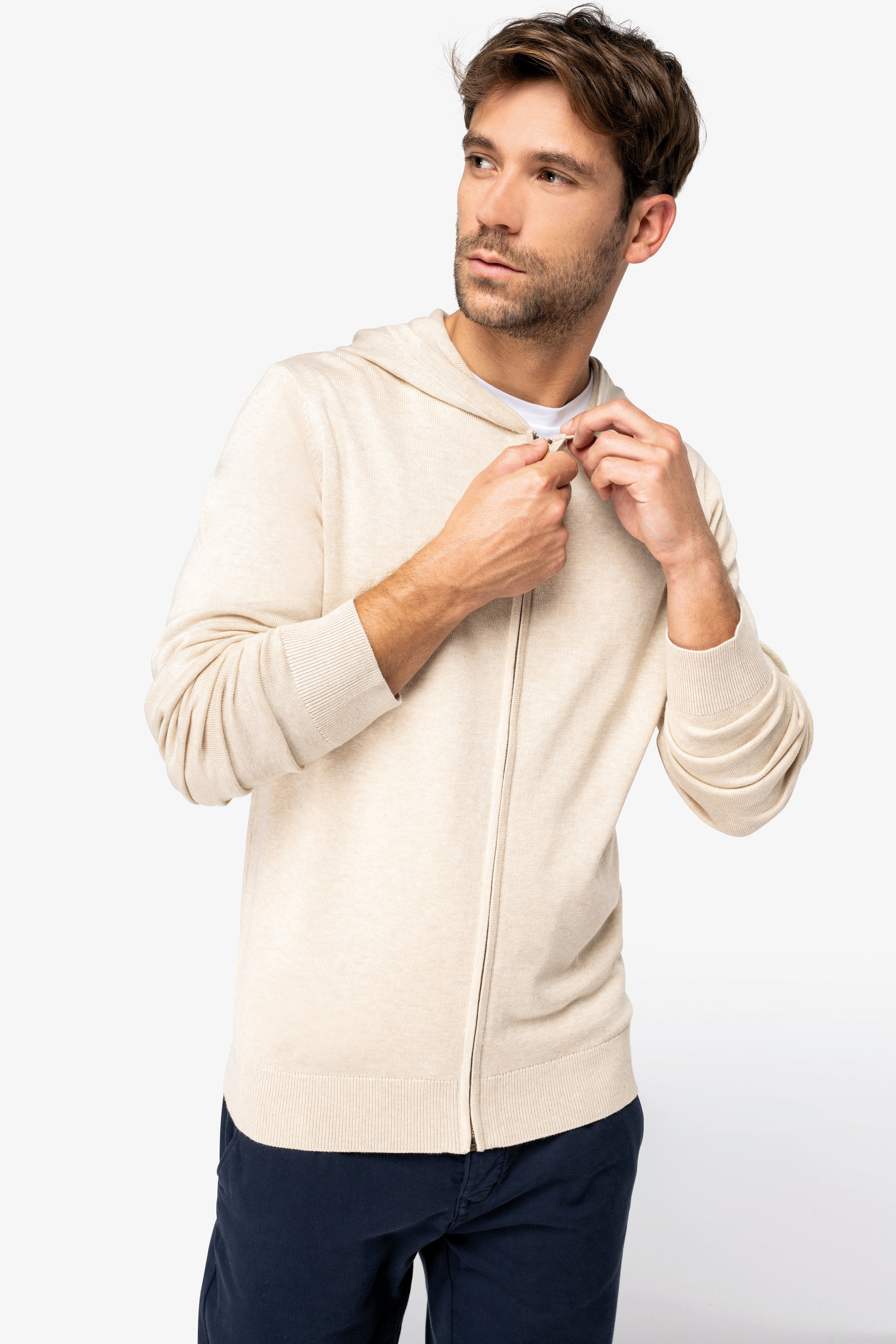 Miniature 1 pour Pull écoresponsable à capuche en lyocell homme