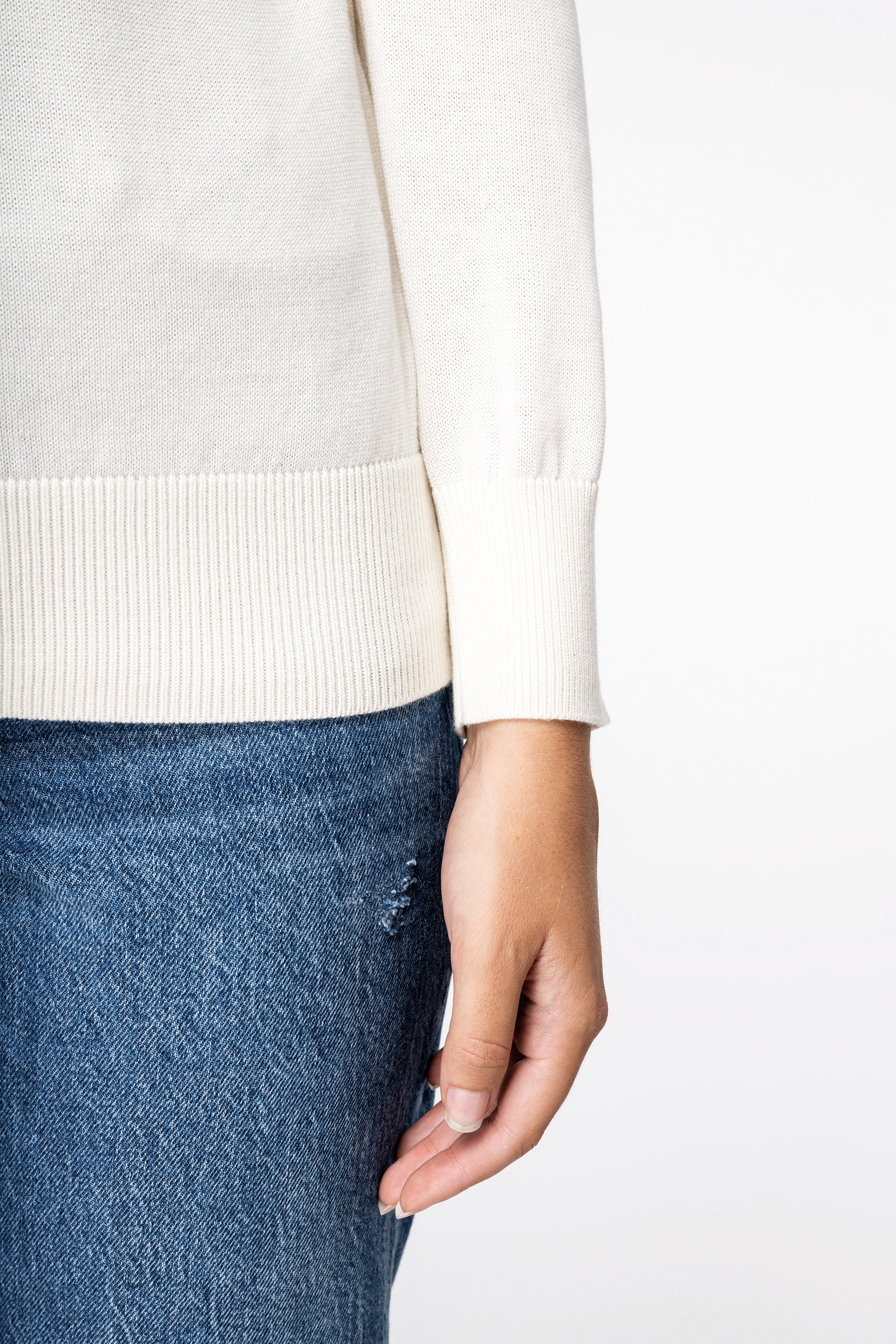 Miniature 8 pour Pull écoresponsable col V en lyocell femme