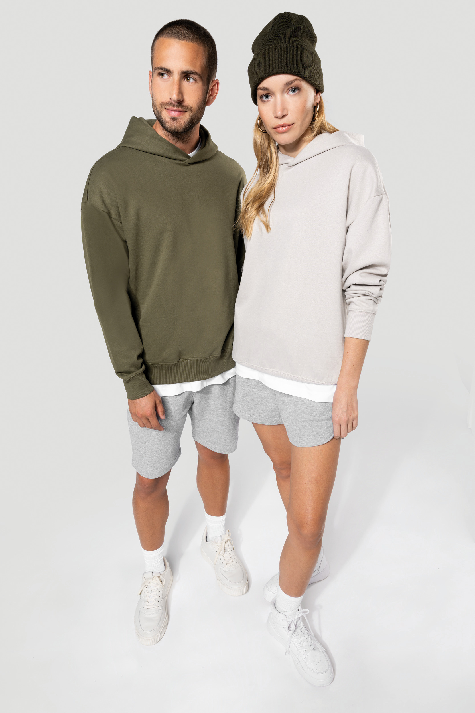 Miniature 10 pour Sweatshirt à capuche molleton oversize unisexe