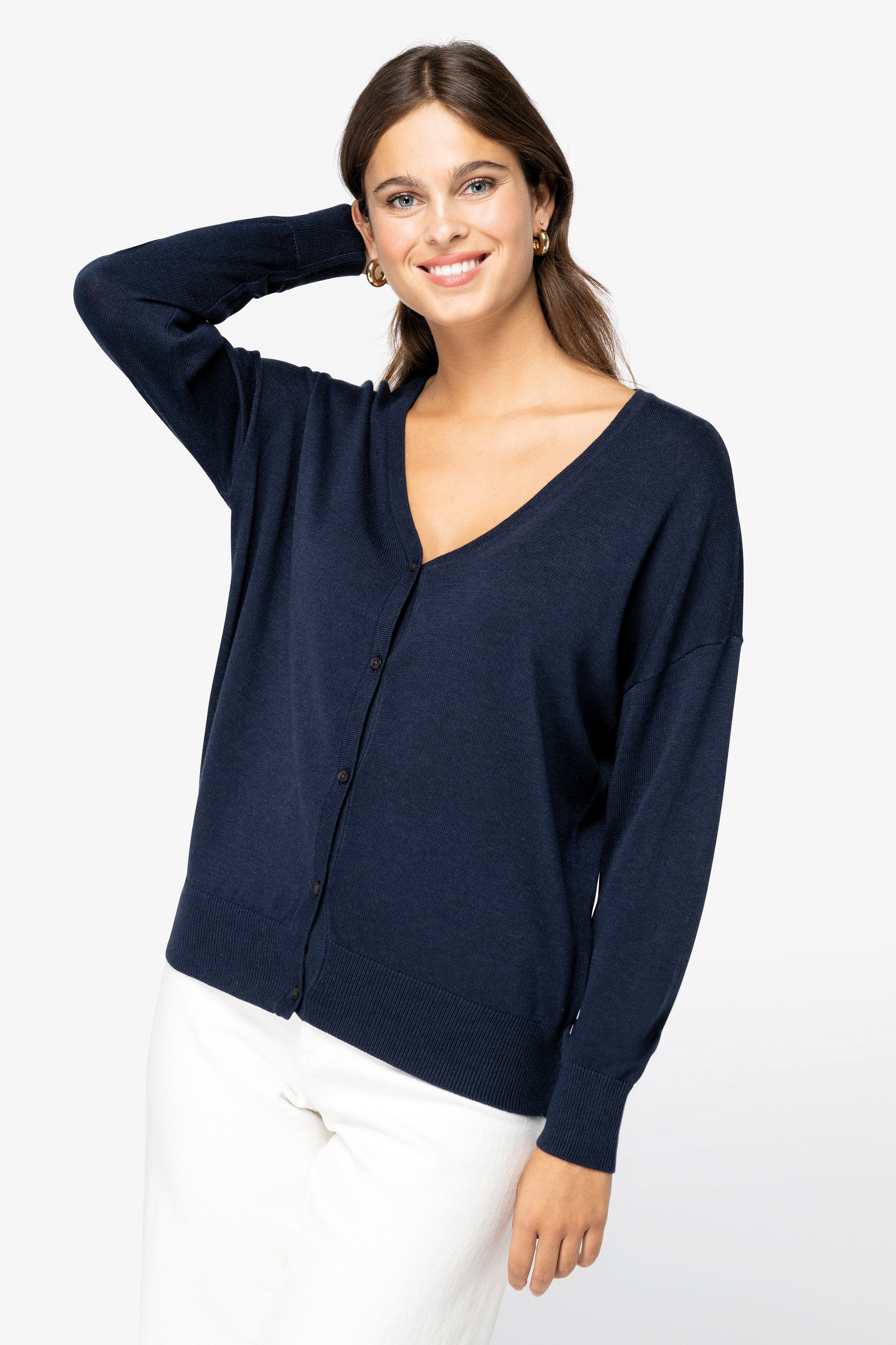 Miniature 1 pour Cardigan écoresponsable en lyocell femme