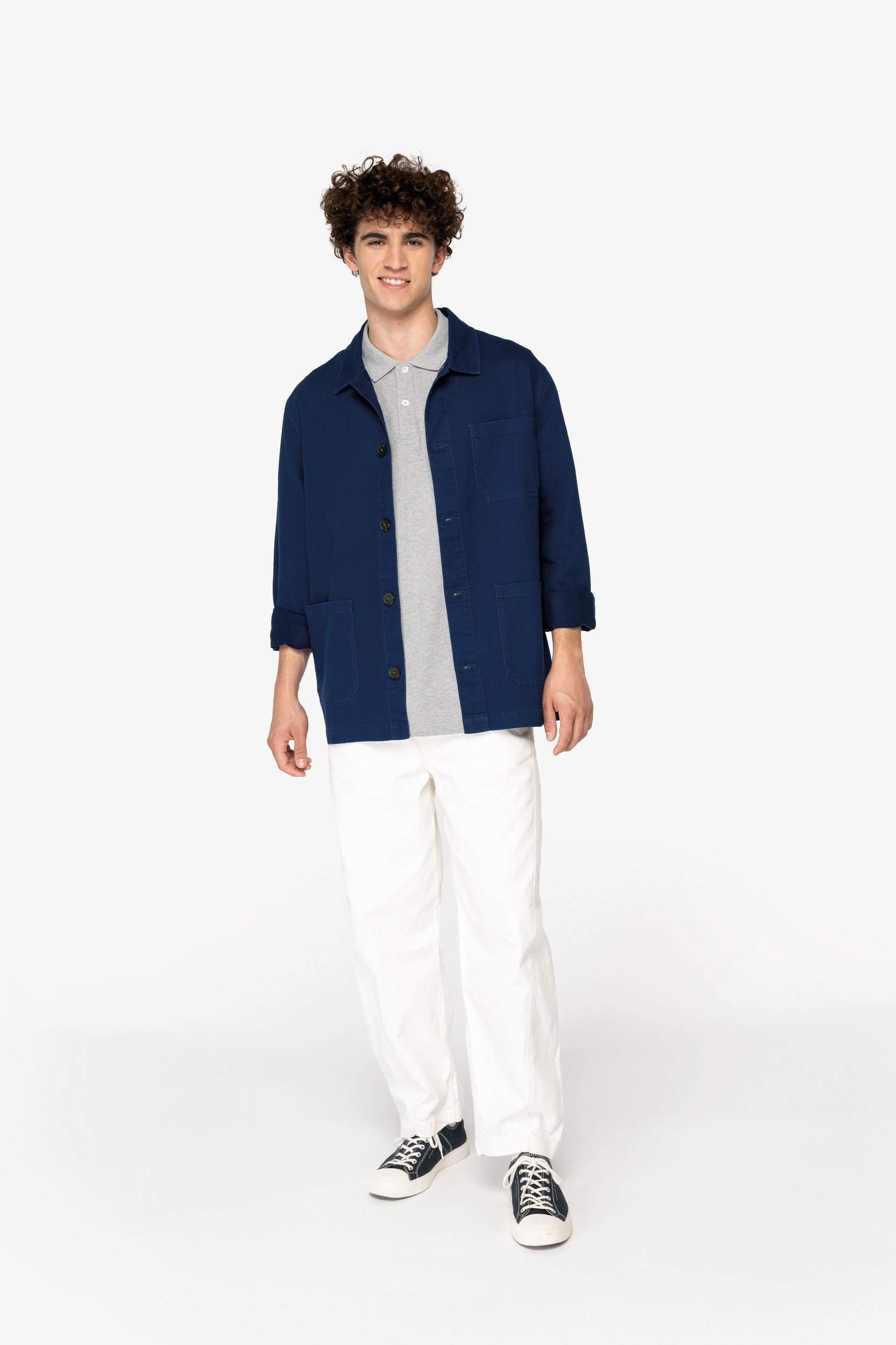 Miniature 2 pour Veste worker écoresponsable délavée homme