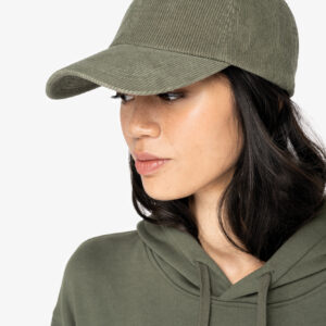 Visuel Casquette écoresponsable en velours côtelé 6 panneaux unisexe