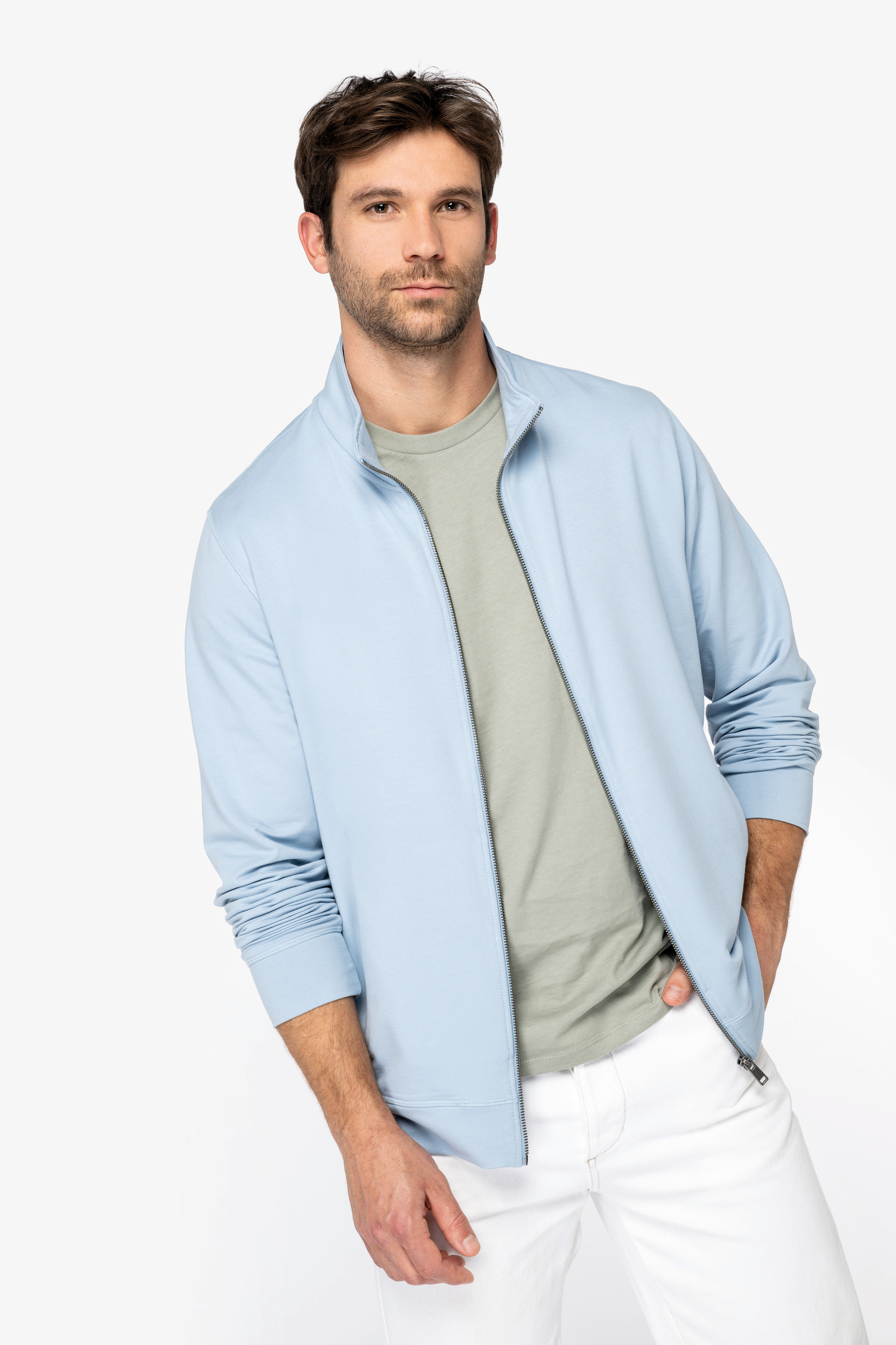 Miniature 1 pour Sweat-shirt écoresponsable zippé en modal homme