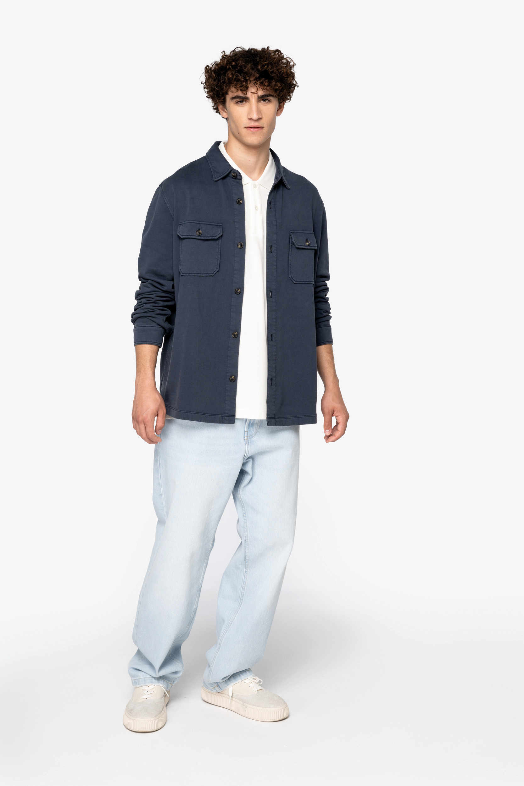 Miniature 2 pour Surchemise écoresponsable délavée en molleton gratté homme
