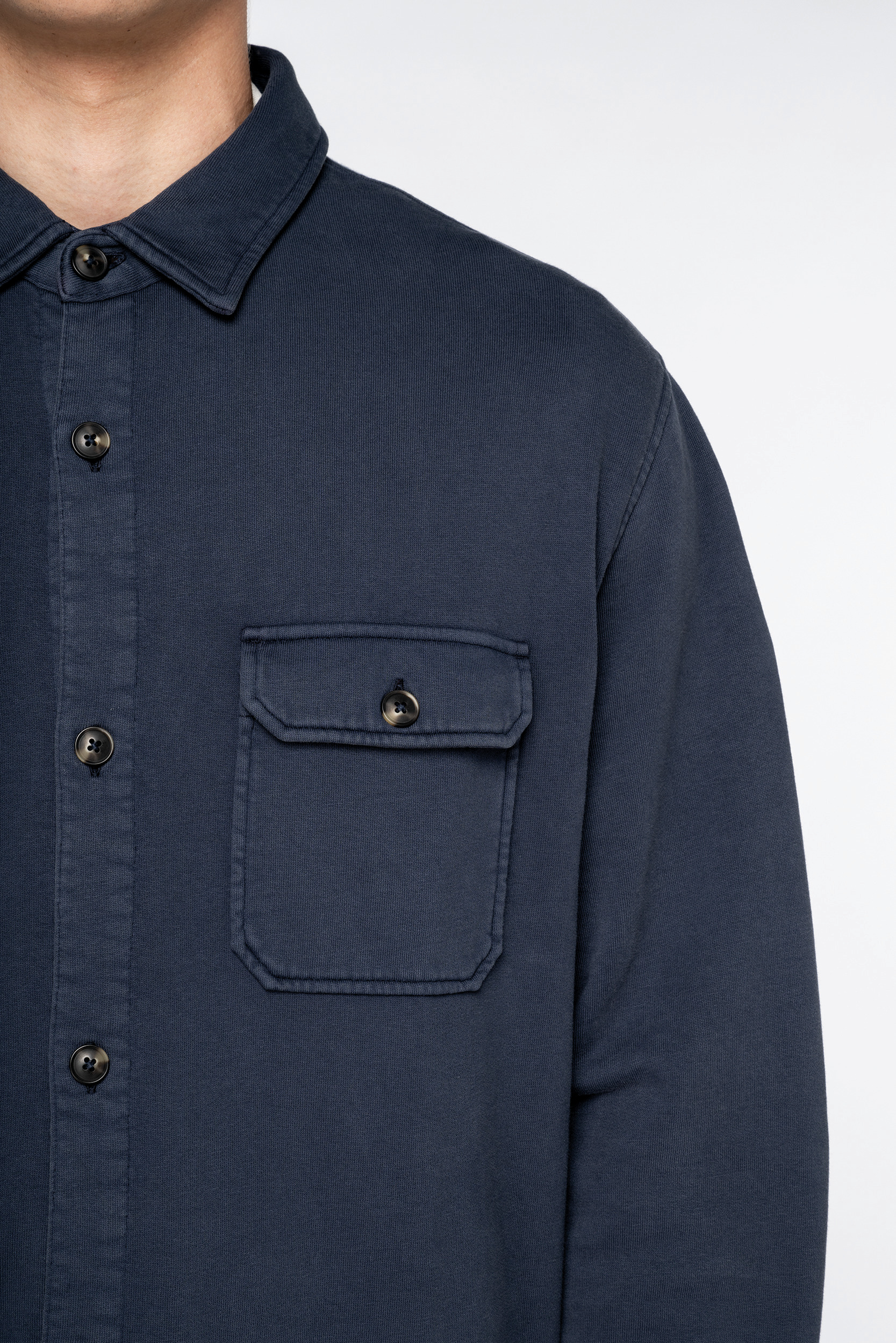 Miniature 7 pour Surchemise écoresponsable délavée en molleton gratté homme