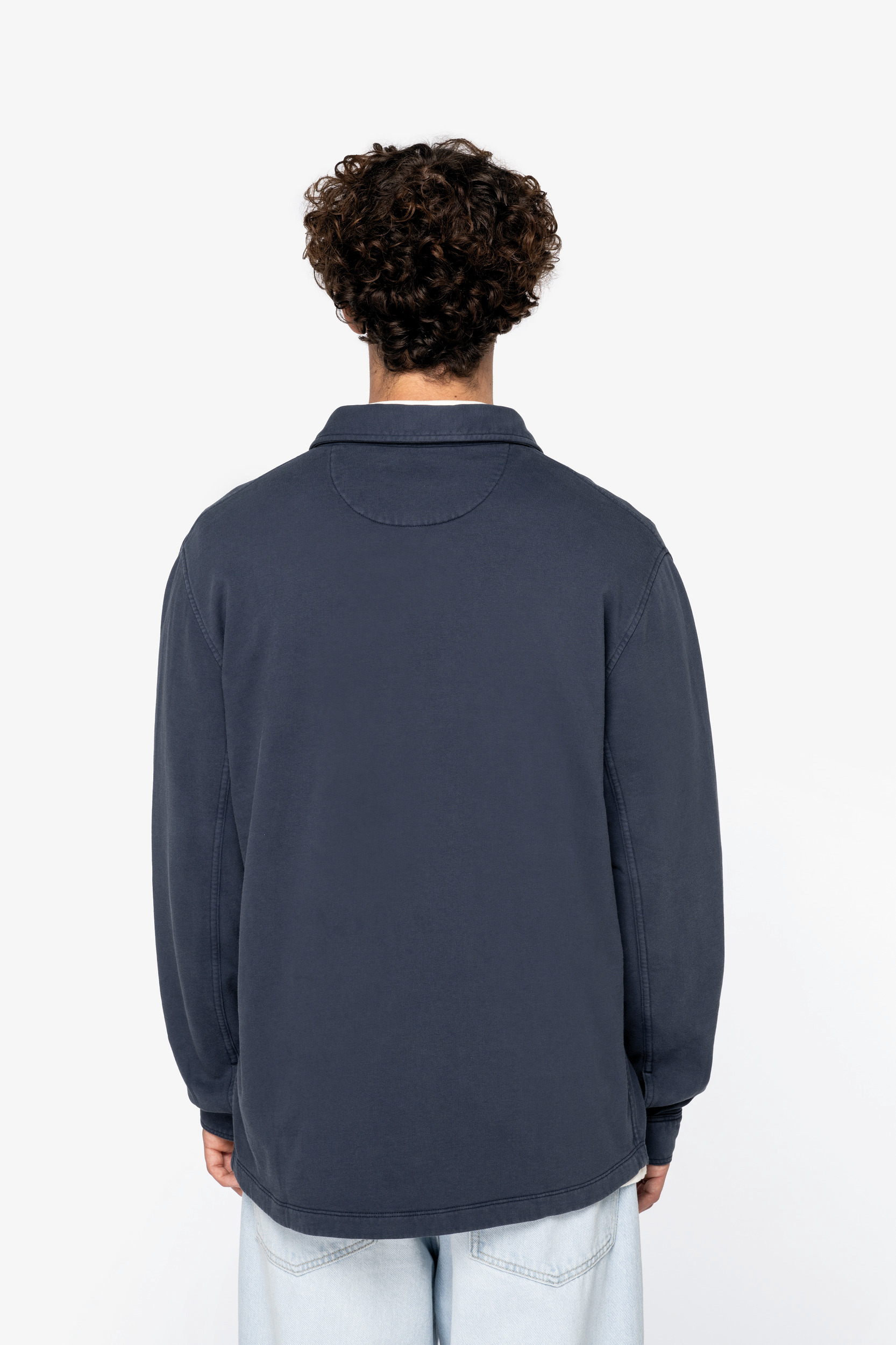 Miniature 4 pour Surchemise écoresponsable délavée en molleton gratté homme