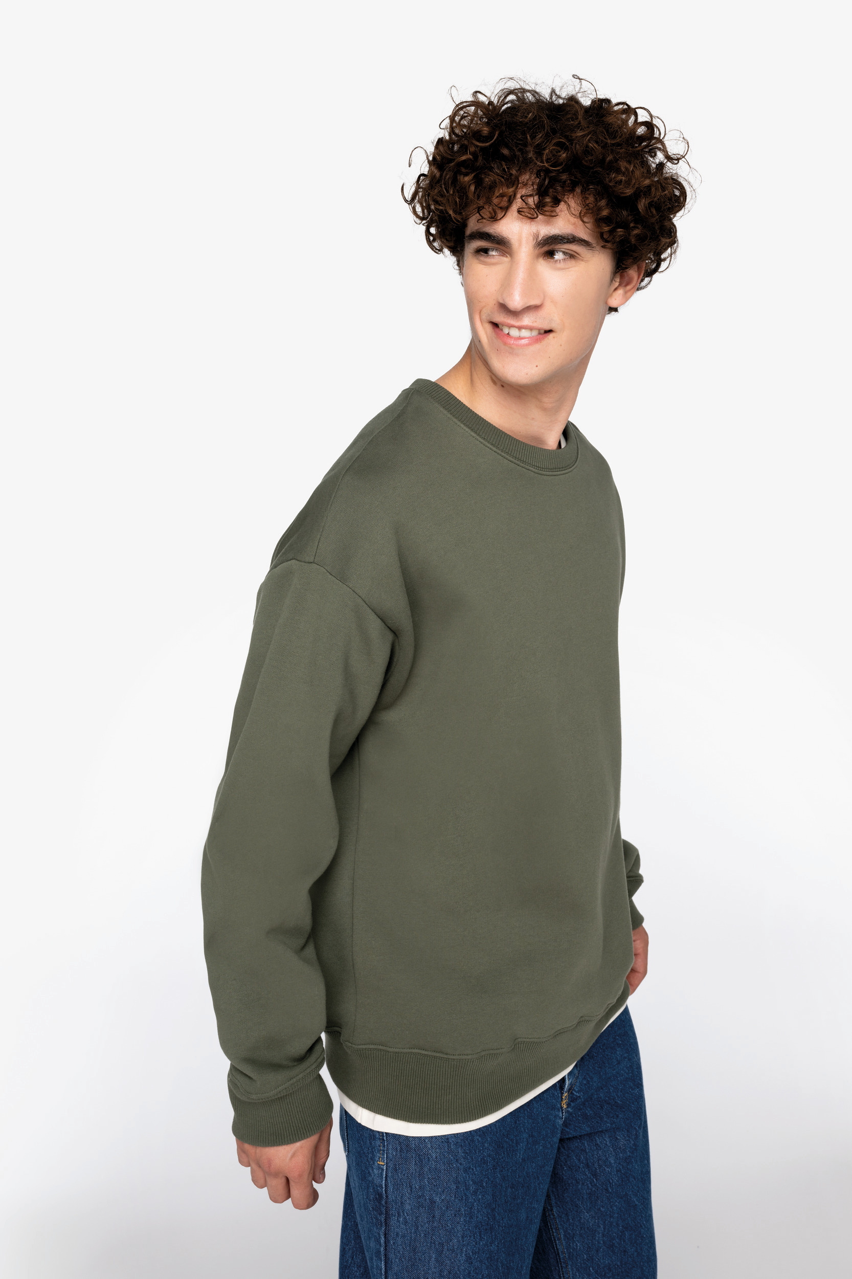 Miniature 3 pour Sweat-shirt écoresponsable à col rond oversize unisexe