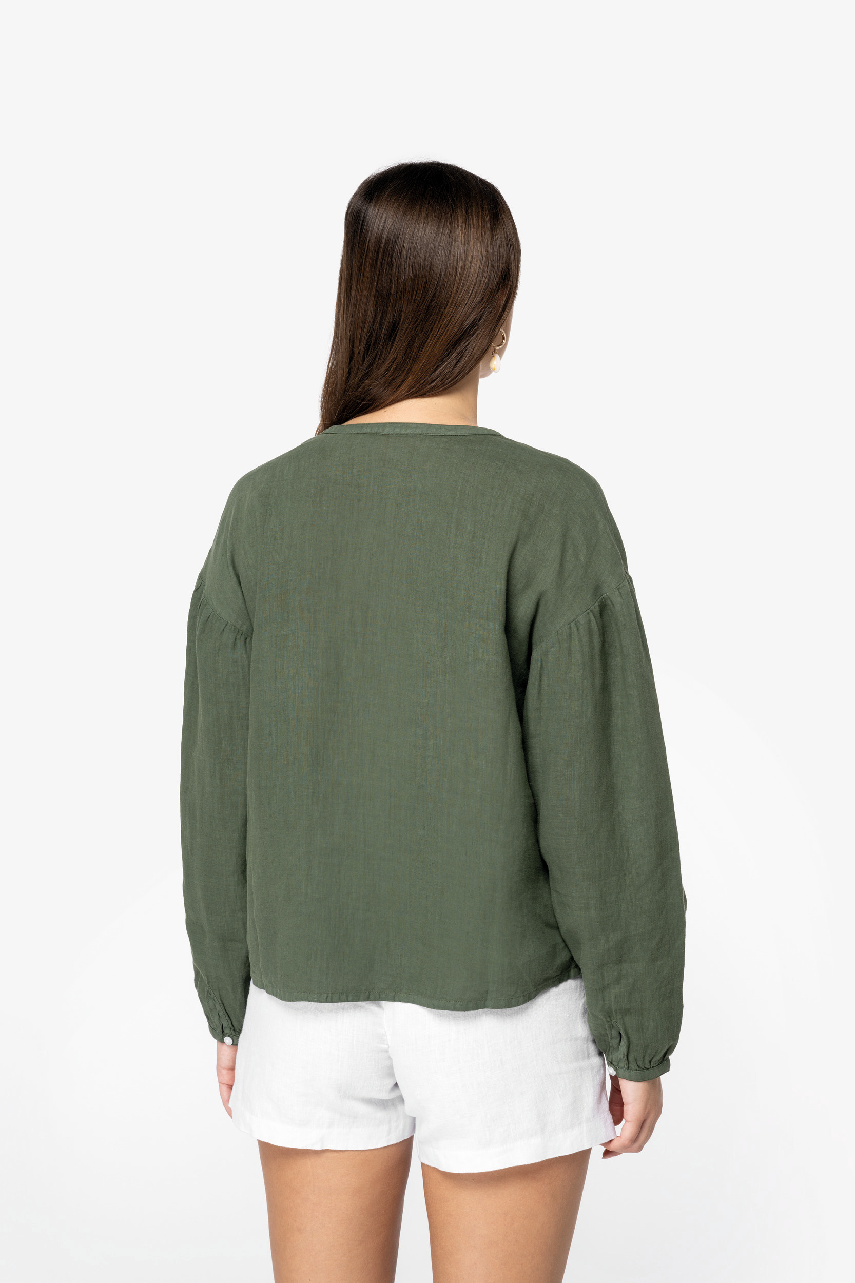 Miniature 4 pour Blouse écoresponsable en lin femme