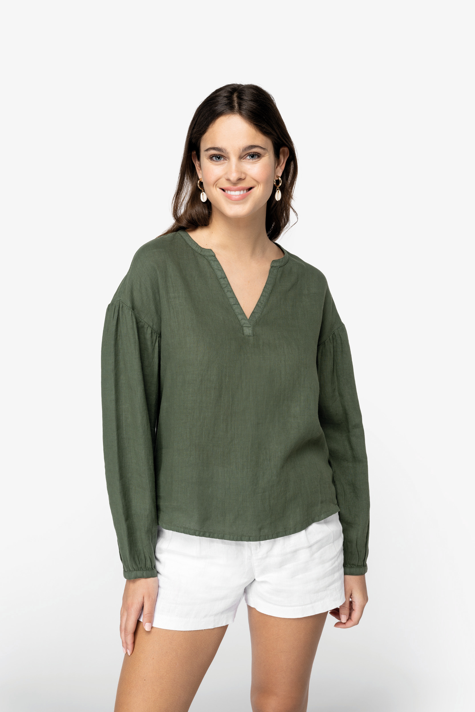 Miniature 1 pour Blouse écoresponsable en lin femme