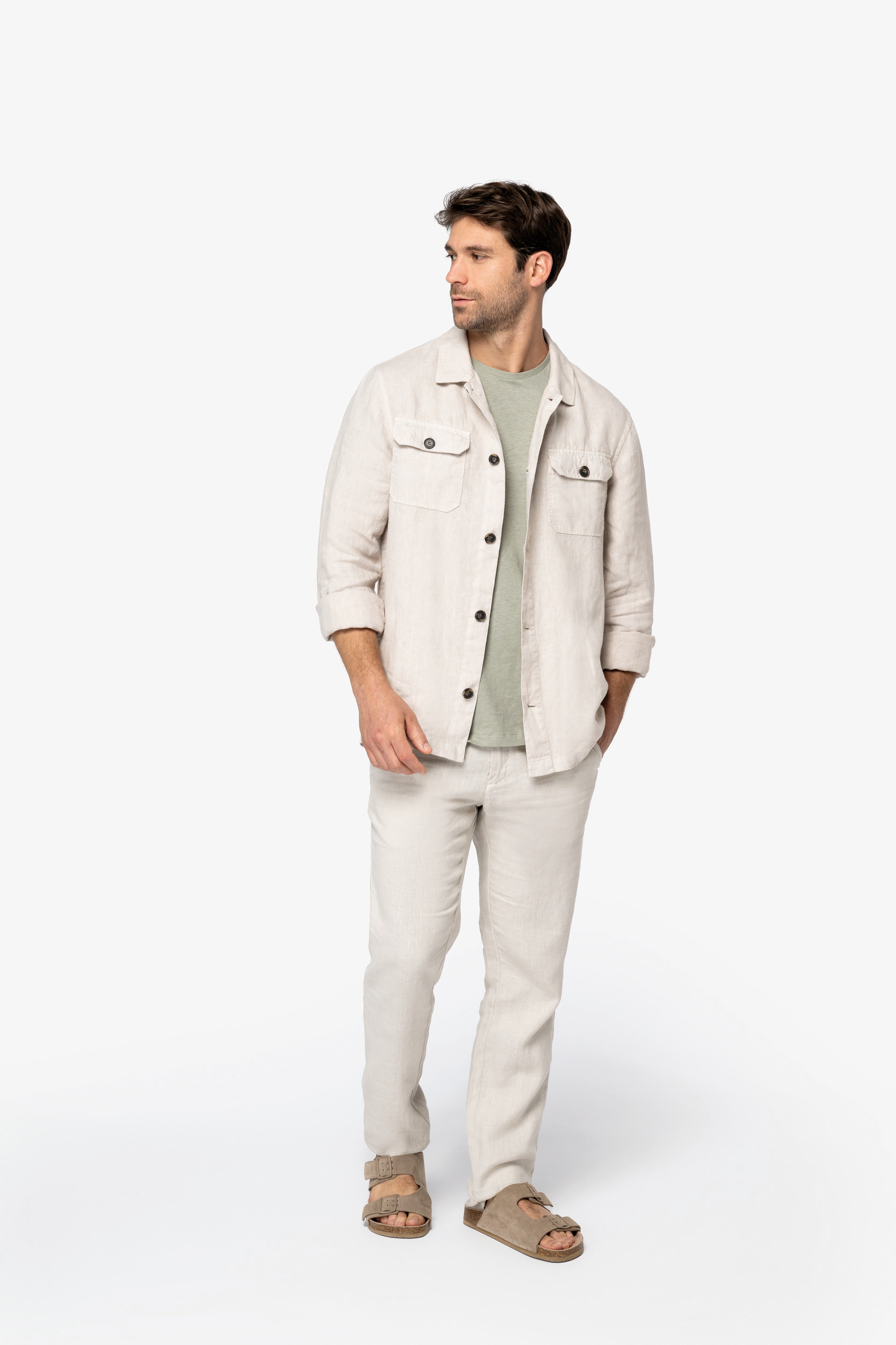 Miniature 2 pour Surchemise écoresponsable délavée en lin homme