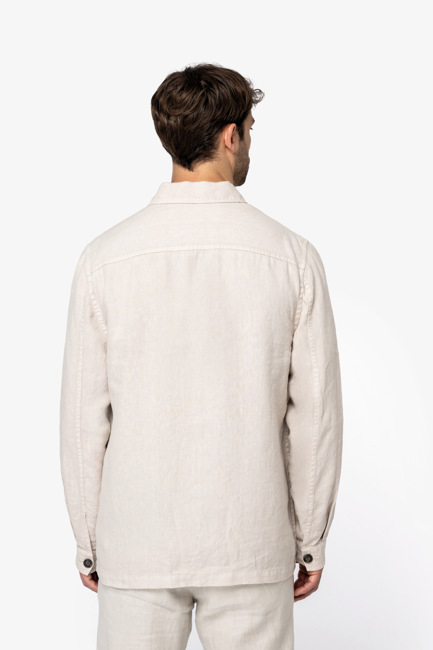 Miniature 4 pour Surchemise écoresponsable délavée en lin homme