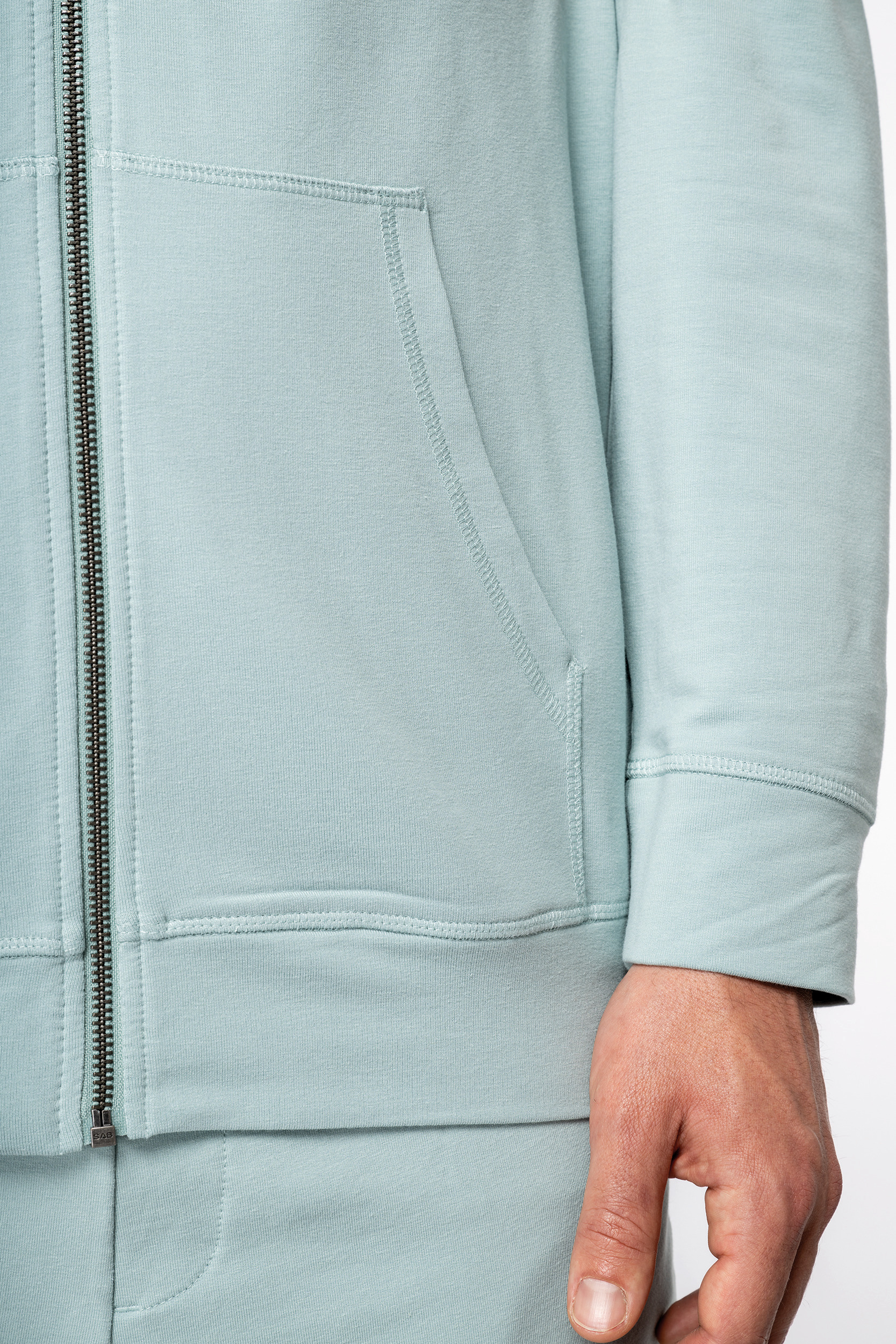 Miniature 6 pour Sweat-shirt écoresponsable zippé à capuche en modal homme