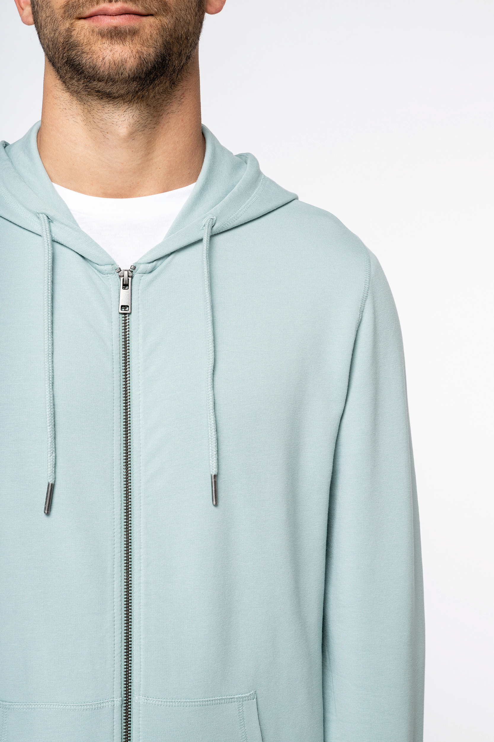 Miniature 4 pour Sweat-shirt écoresponsable zippé à capuche en modal homme