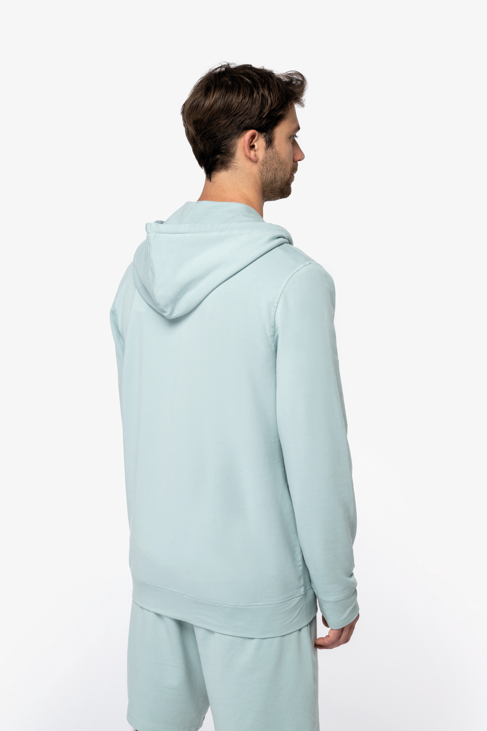Miniature 3 pour Sweat-shirt écoresponsable zippé à capuche en modal homme
