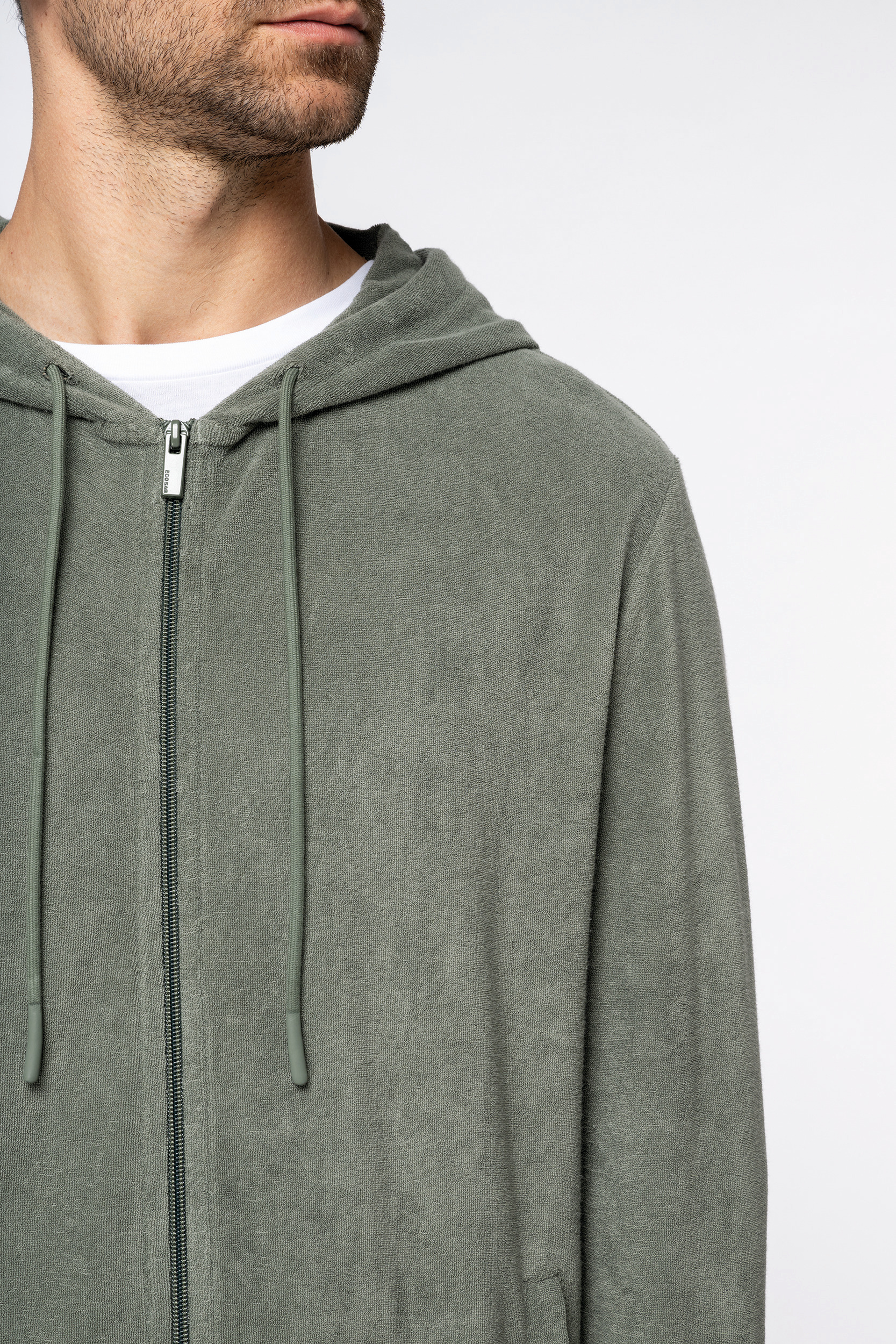Miniature 5 pour Sweat-shirt écoresponsable en éponge zippé à capuche homme