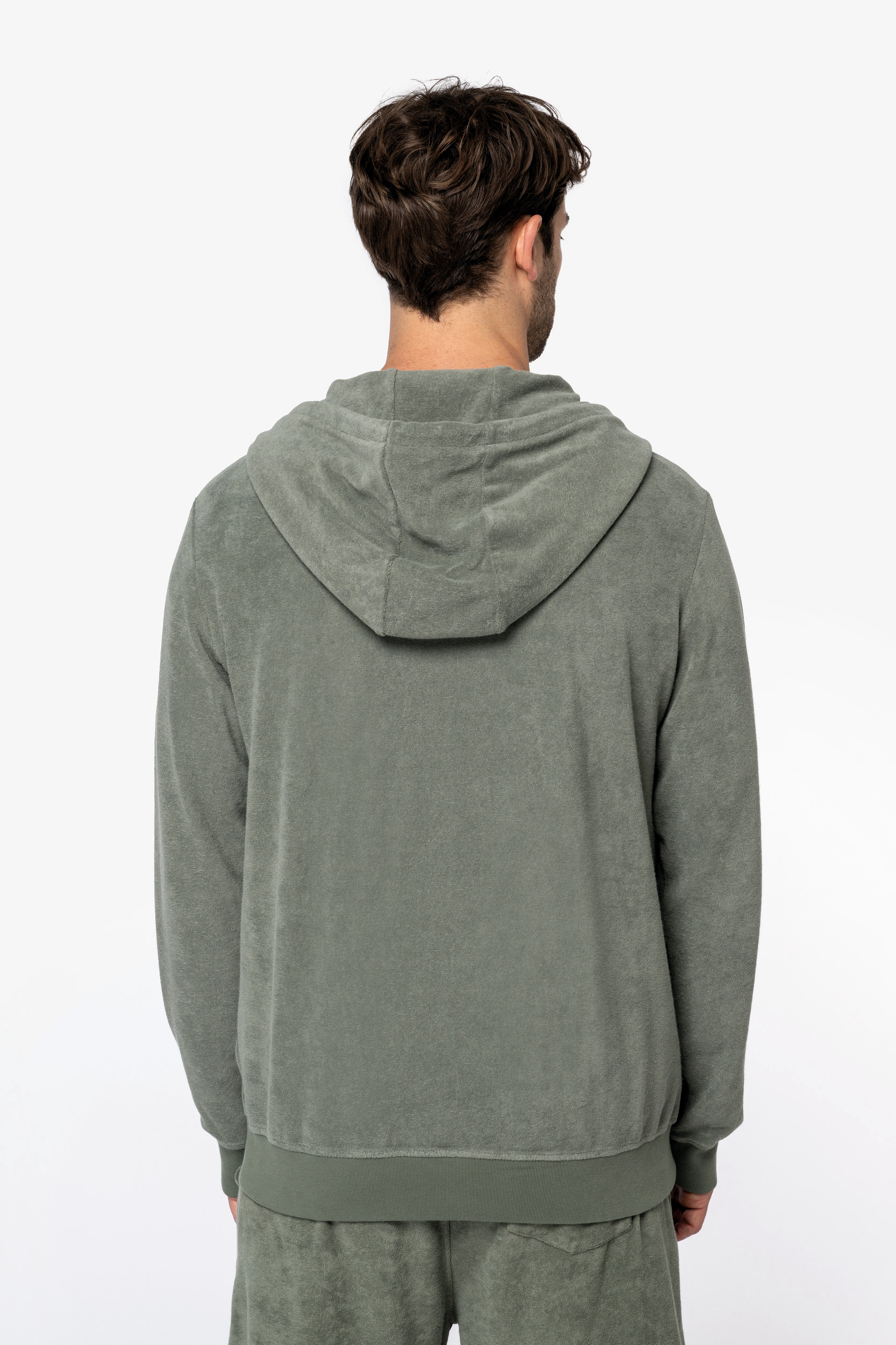 Miniature 4 pour Sweat-shirt écoresponsable en éponge zippé à capuche homme