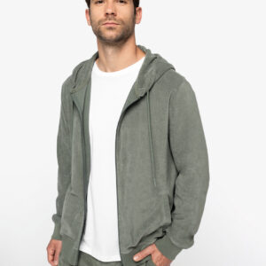 Visuel Sweat-shirt écoresponsable en éponge zippé à capuche homme