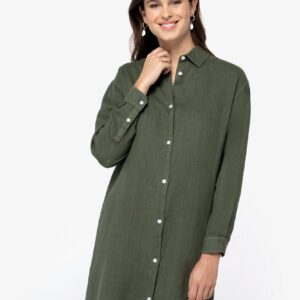 Visuel Robe chemise écoresponsable en lin femme