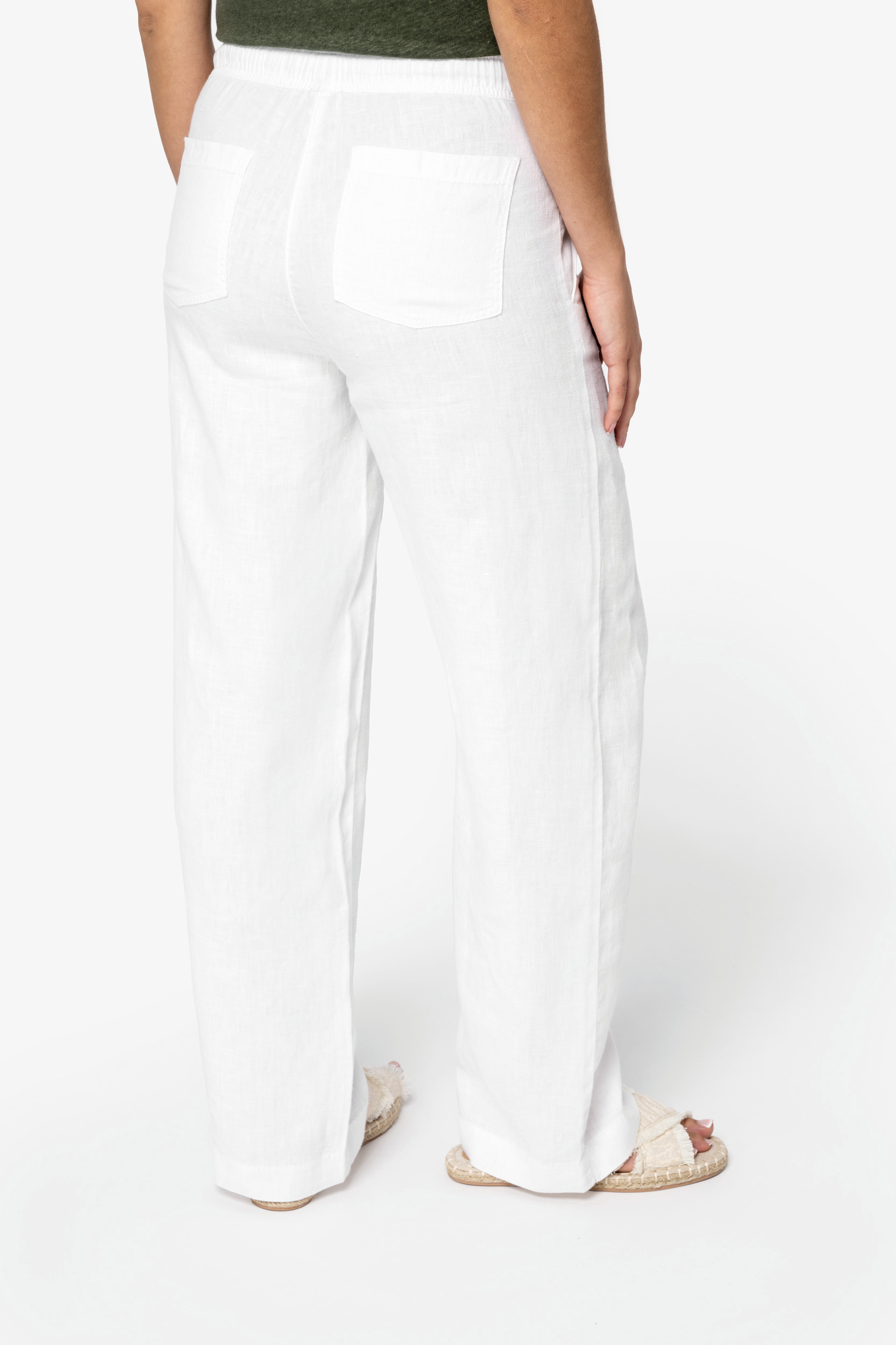 Miniature 4 pour Pantalon écoresponsable délavé en lin femme