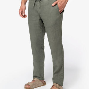 Visuel Pantalon écoresponsable délavé en lin homme
