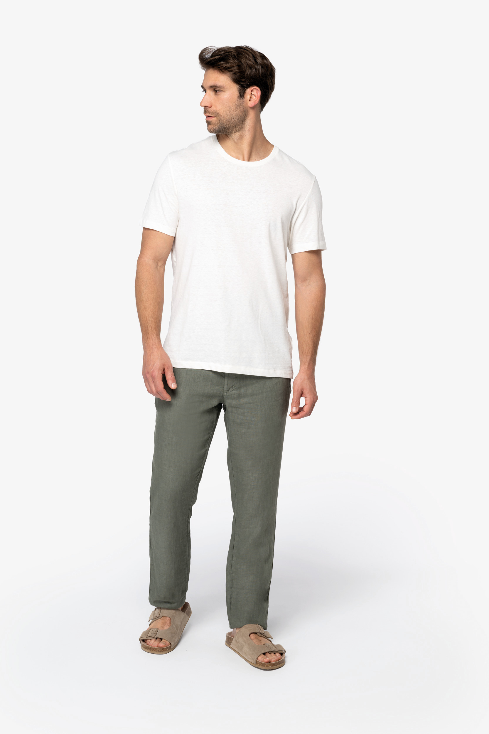 Miniature 2 pour Pantalon écoresponsable délavé en lin homme