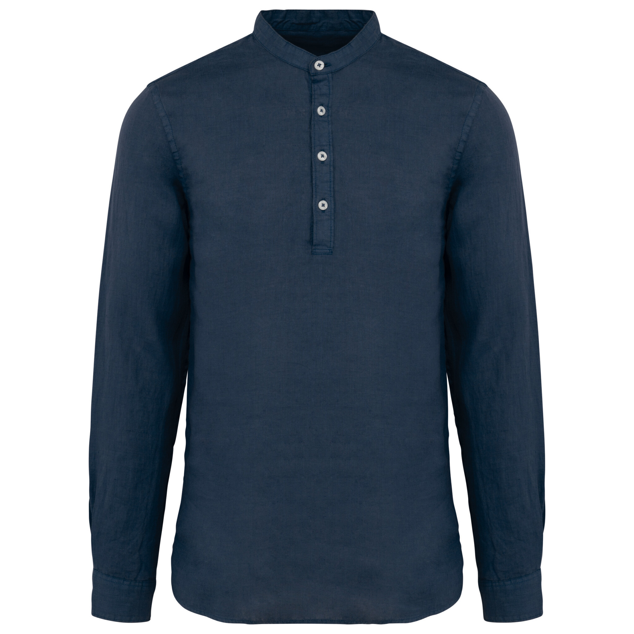 Miniature 8 pour Chemise écoresponsable à col Mao délavée  en lin délavé homme