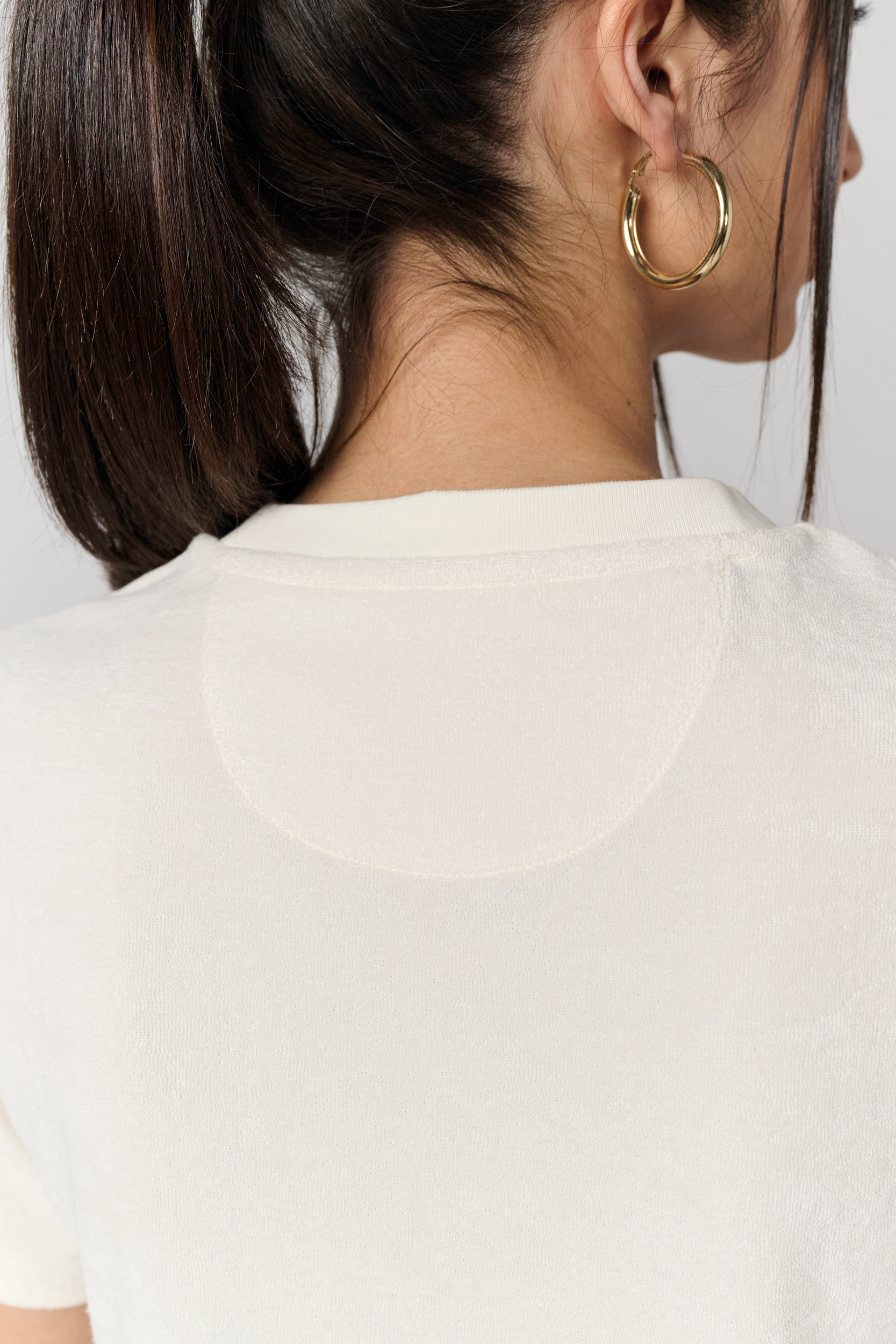 Miniature 6 pour Robe t-shirt écoresponsable en éponge à épaules tombantes femme