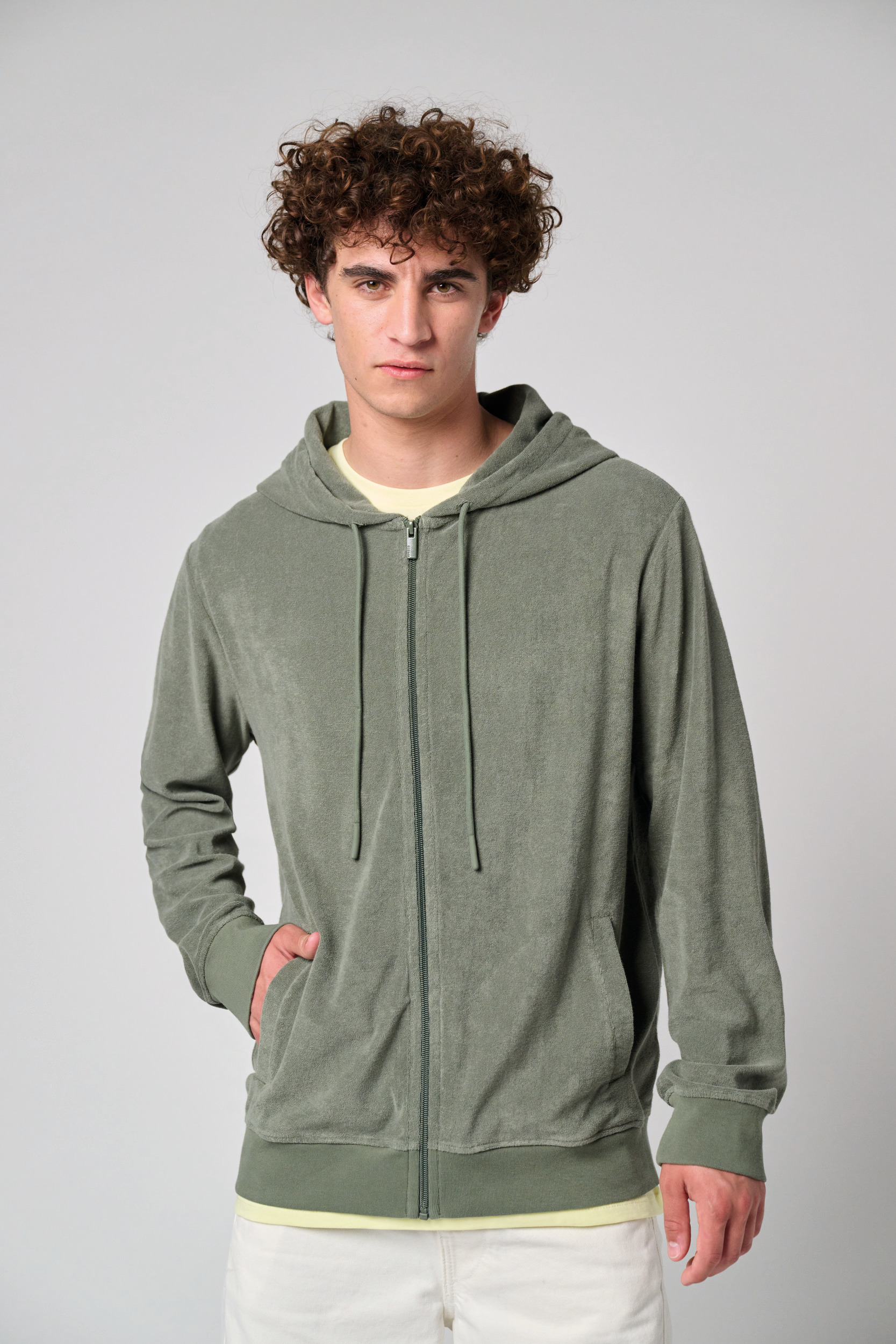 Miniature 11 pour Sweat-shirt écoresponsable en éponge zippé à capuche homme