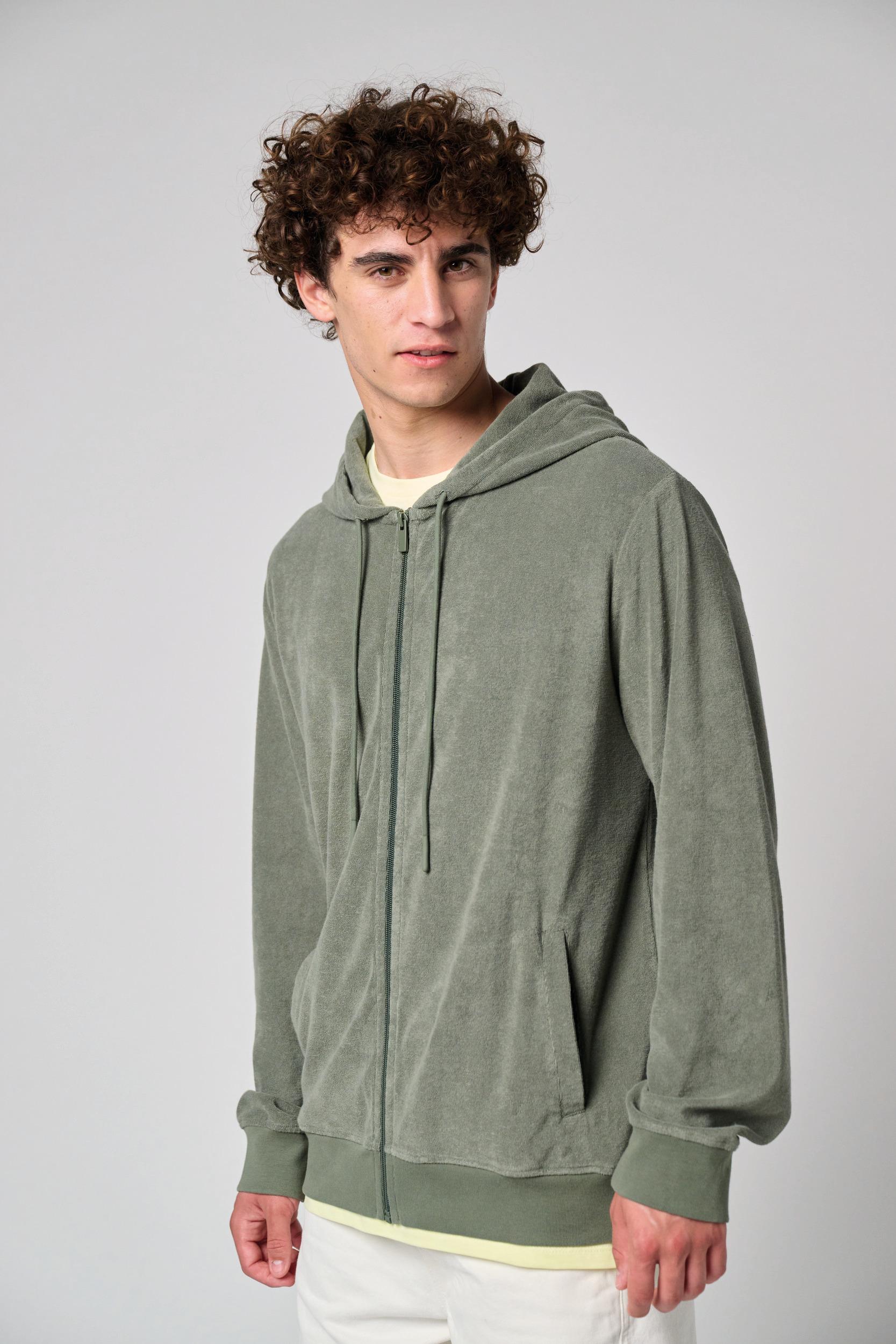 Miniature 10 pour Sweat-shirt écoresponsable en éponge zippé à capuche homme