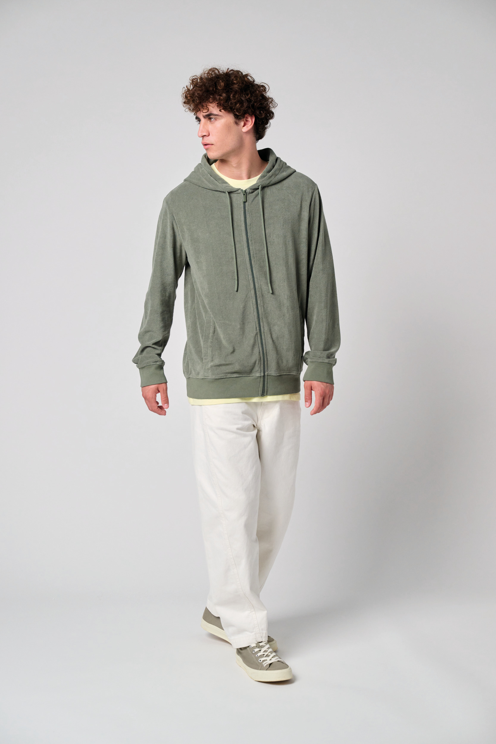 Miniature 8 pour Sweat-shirt écoresponsable en éponge zippé à capuche homme