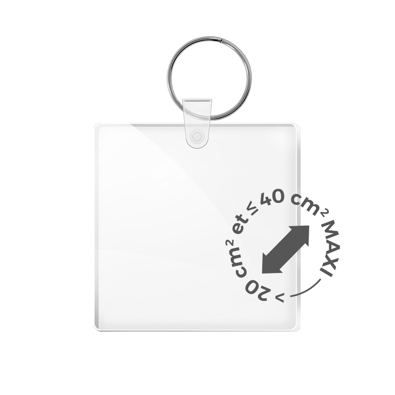 Miniature 2 pour PORTE CLE CREATION PMMA EP 3mm ENTRE 20 cm2 MAXI 40 cm2