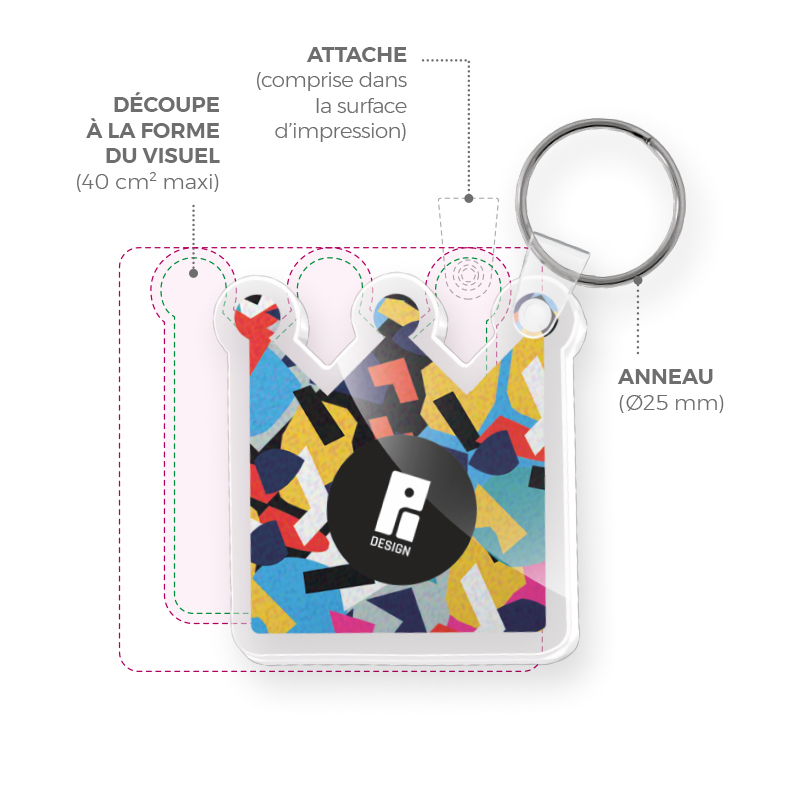 Miniature 4 pour PORTE CLE CREATION PMMA EP 3mm ENTRE 20 cm2 MAXI 40 cm2