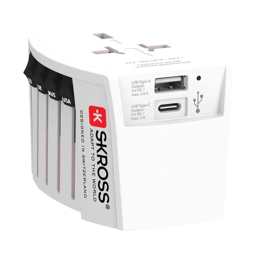 Miniature 2 pour SKROSS Adaptateur de voyage universel MUV 2-Pôles avec USB