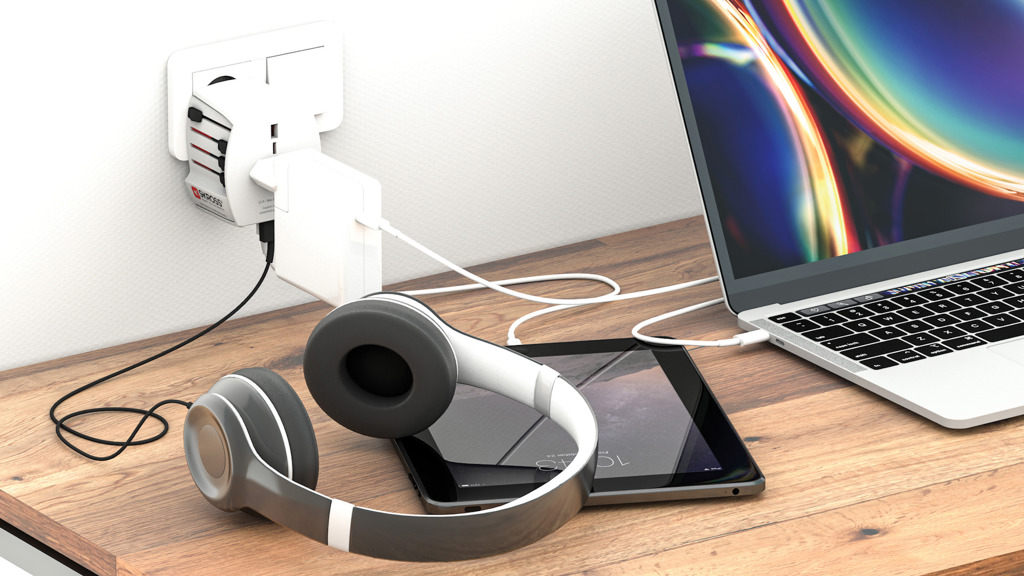 Miniature 4 pour SKROSS Adaptateur de voyage universel MUV 2-Pôles avec USB